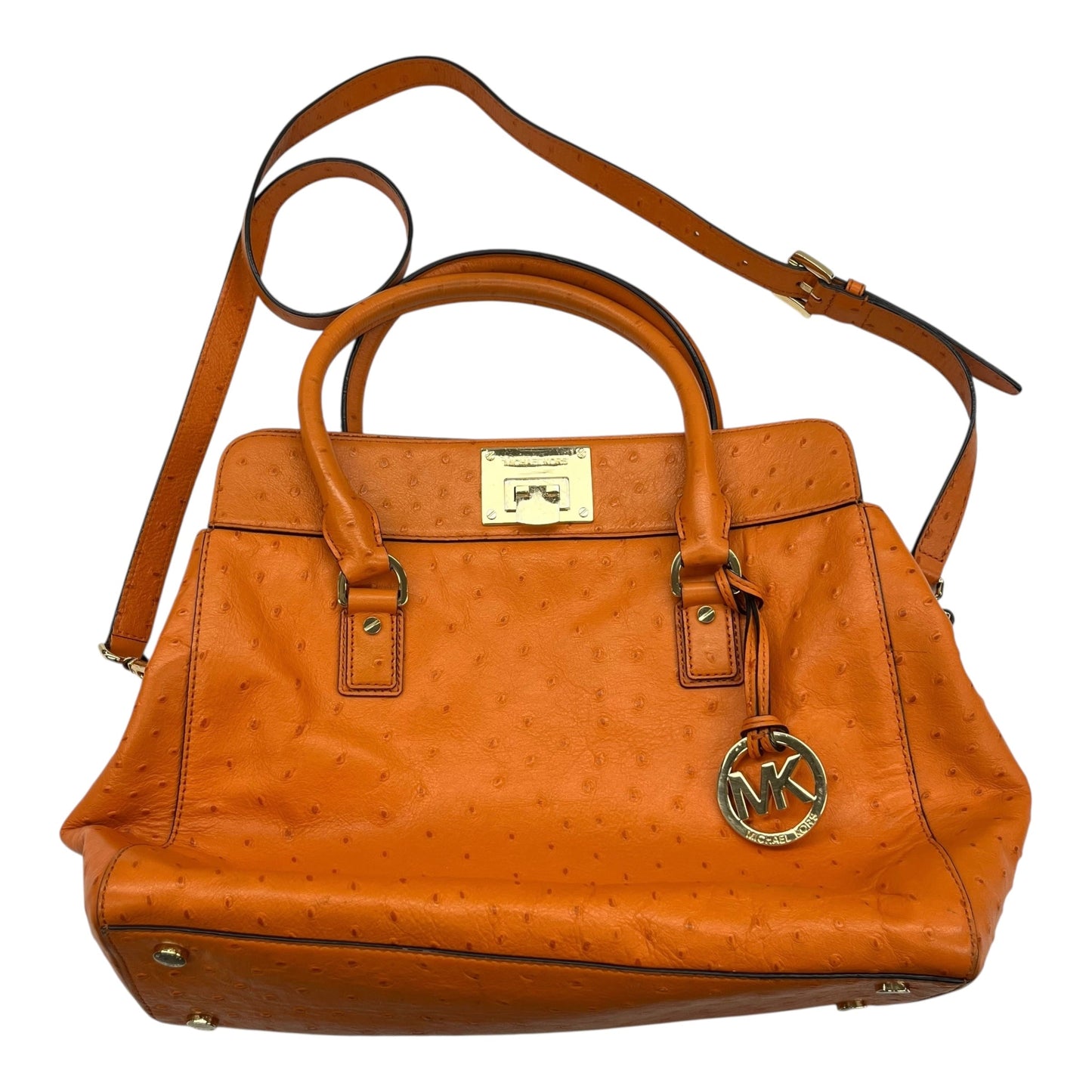 Handbag Designer By Michael Kors In Orange, Size:Large