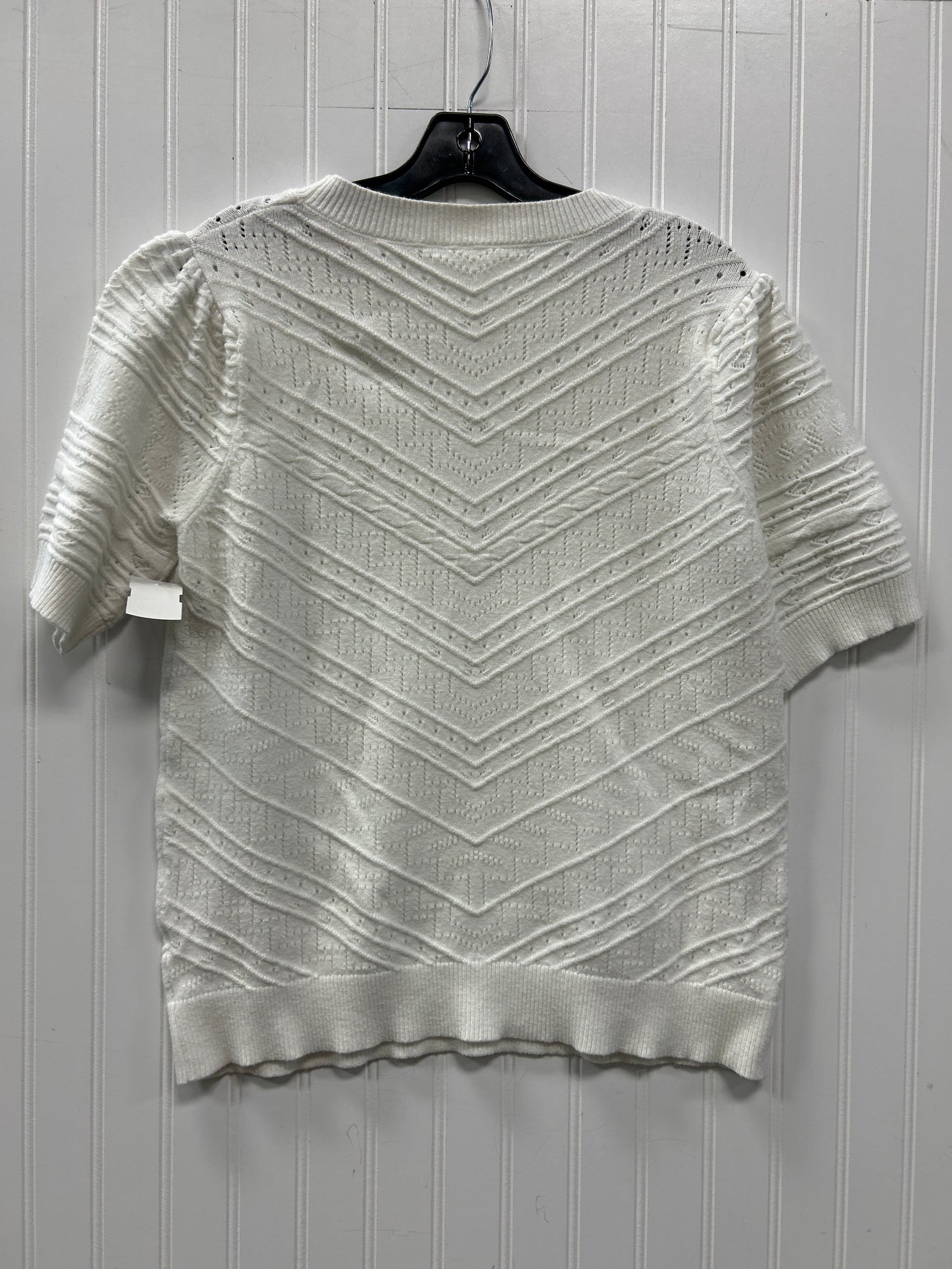 Sweater Ss By Clothes Mentor In White, Size:L