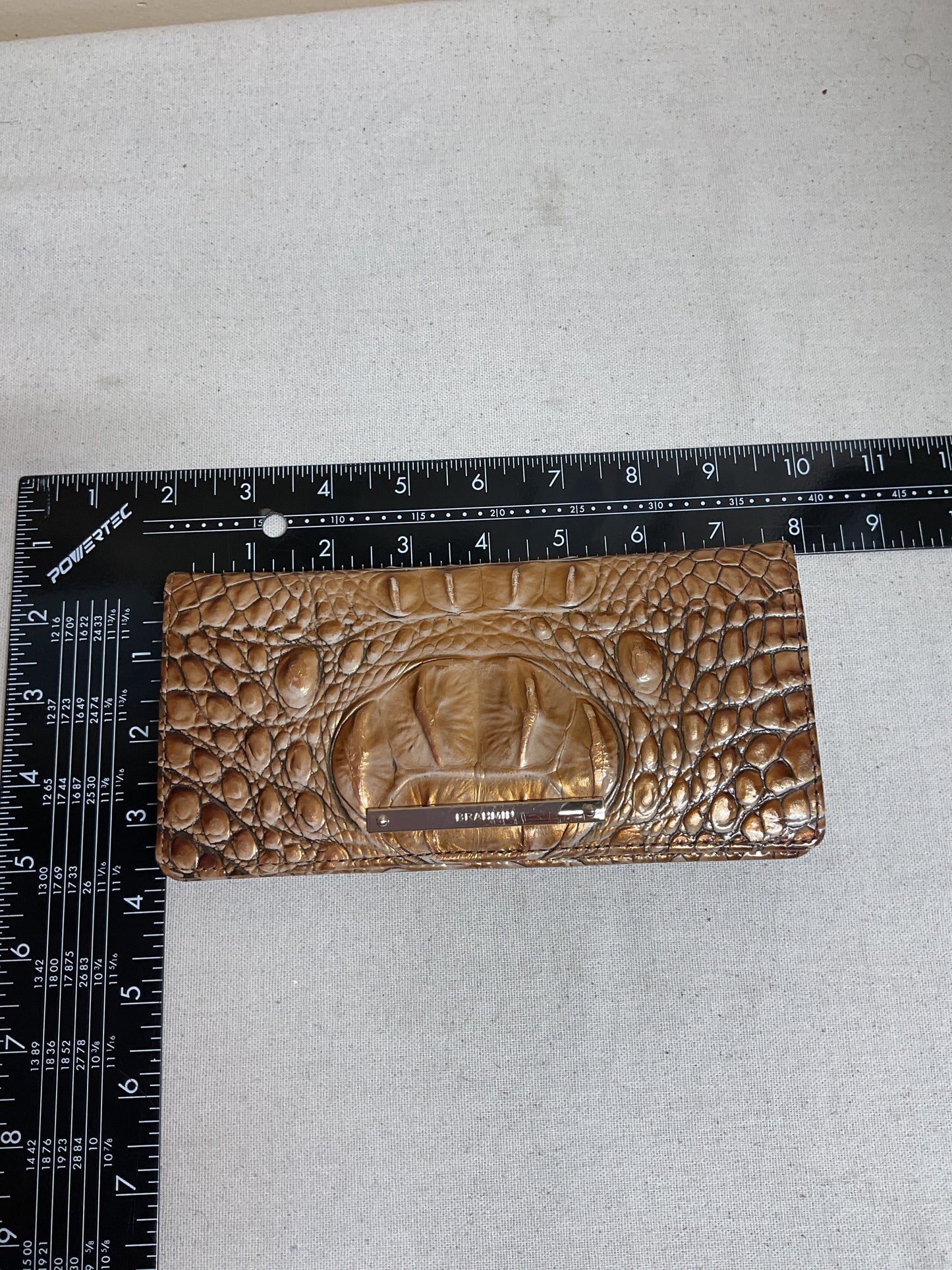 Wallet Designer By Brahmin In Gold, Size:Medium