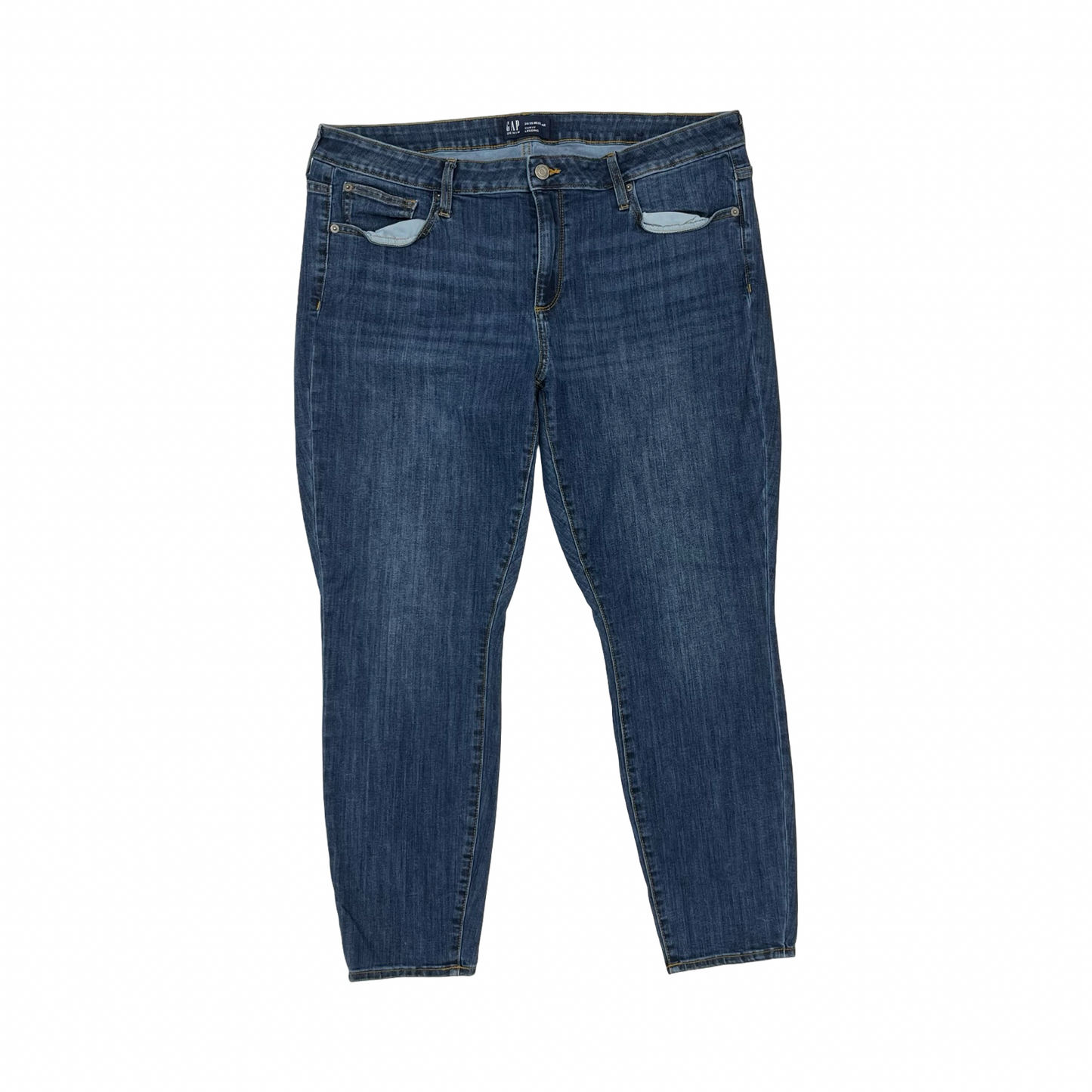Jeans Skinny By Gap In Blue Denim, Size:20
