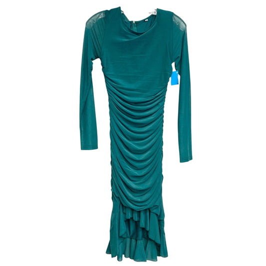 Dress Party Midi In Teal, Size:M