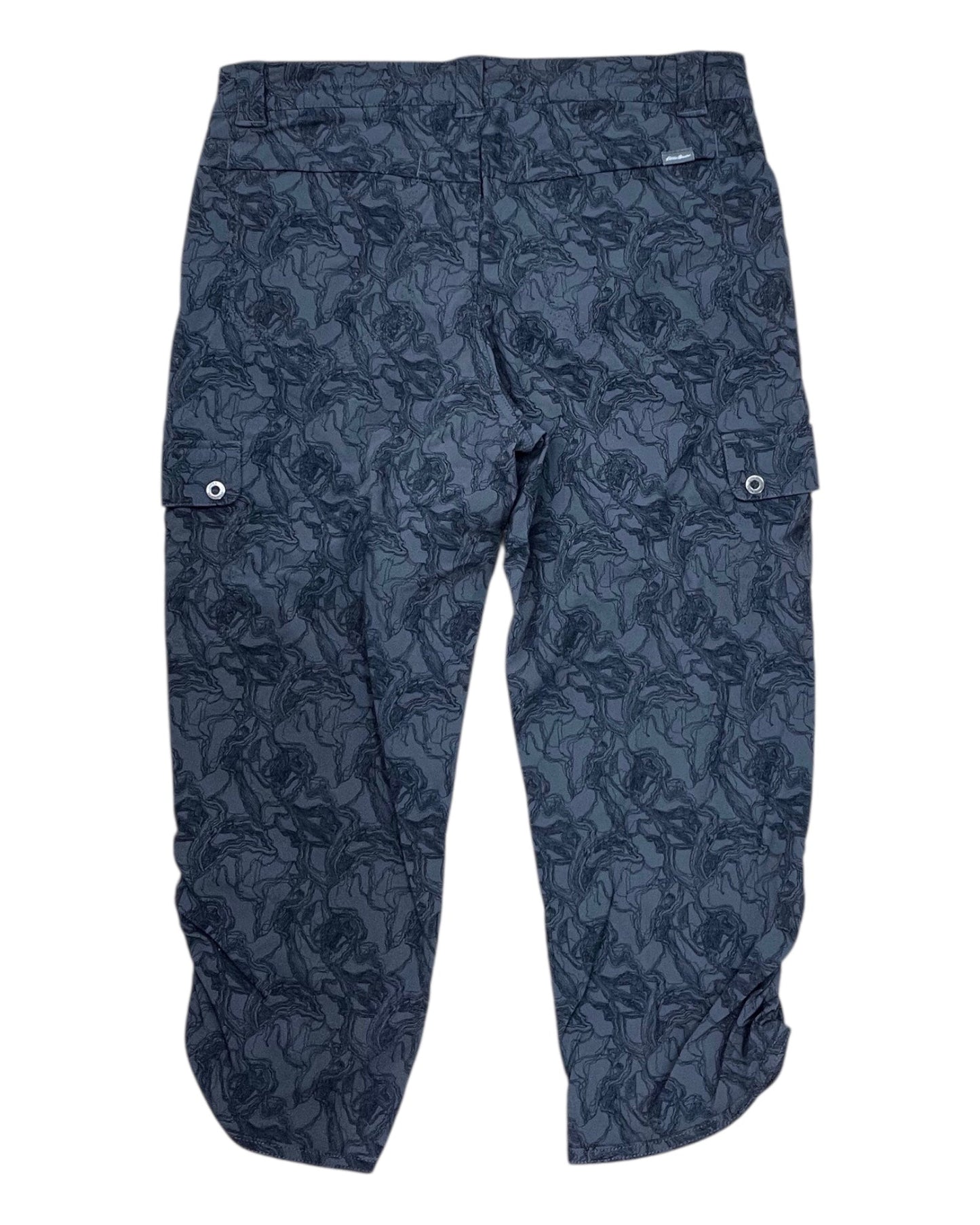 Pants Cropped By Eddie Bauer In Black & Grey, Size:4