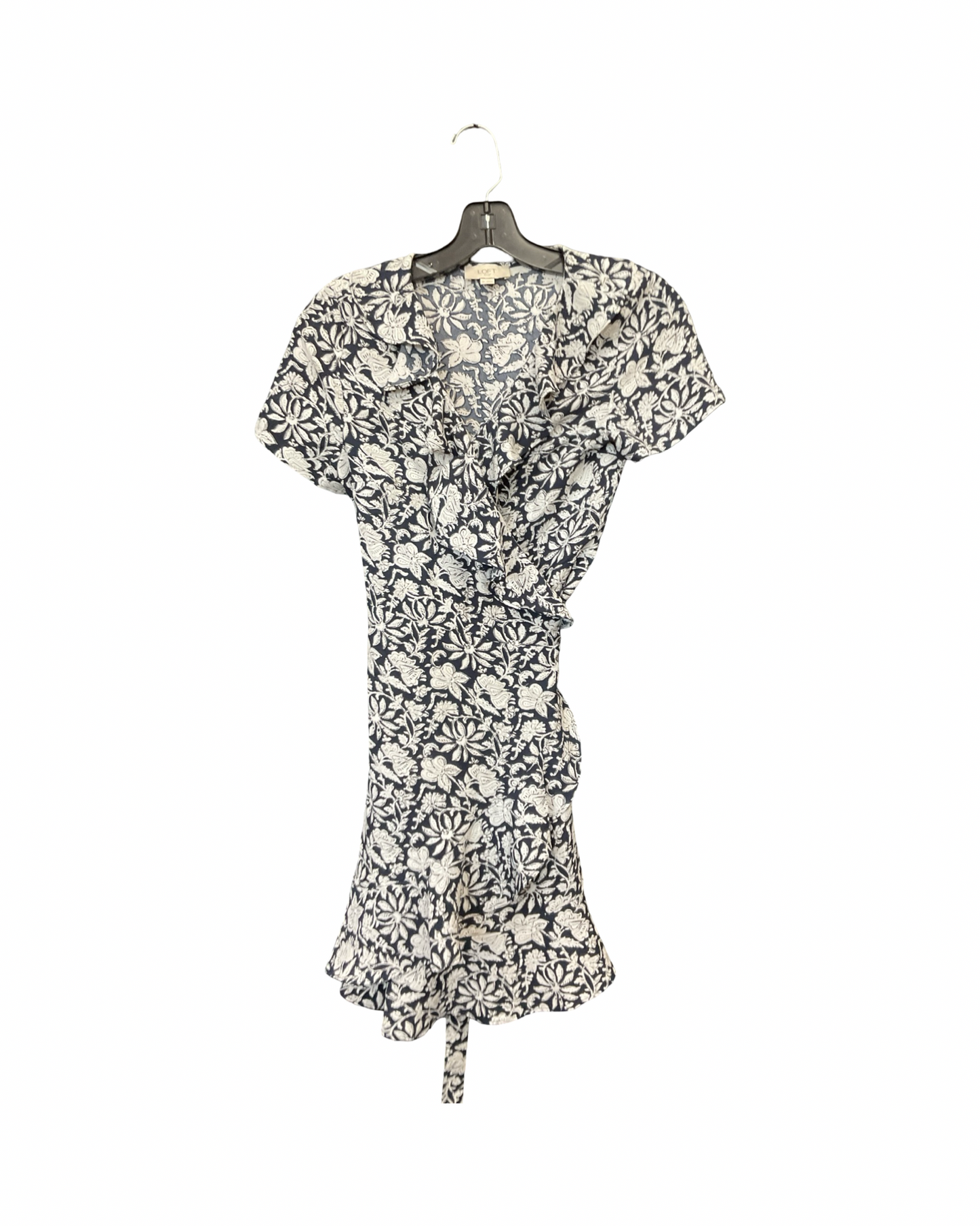 Dress Casual Short By Loft In Blue & White, Size:Xs