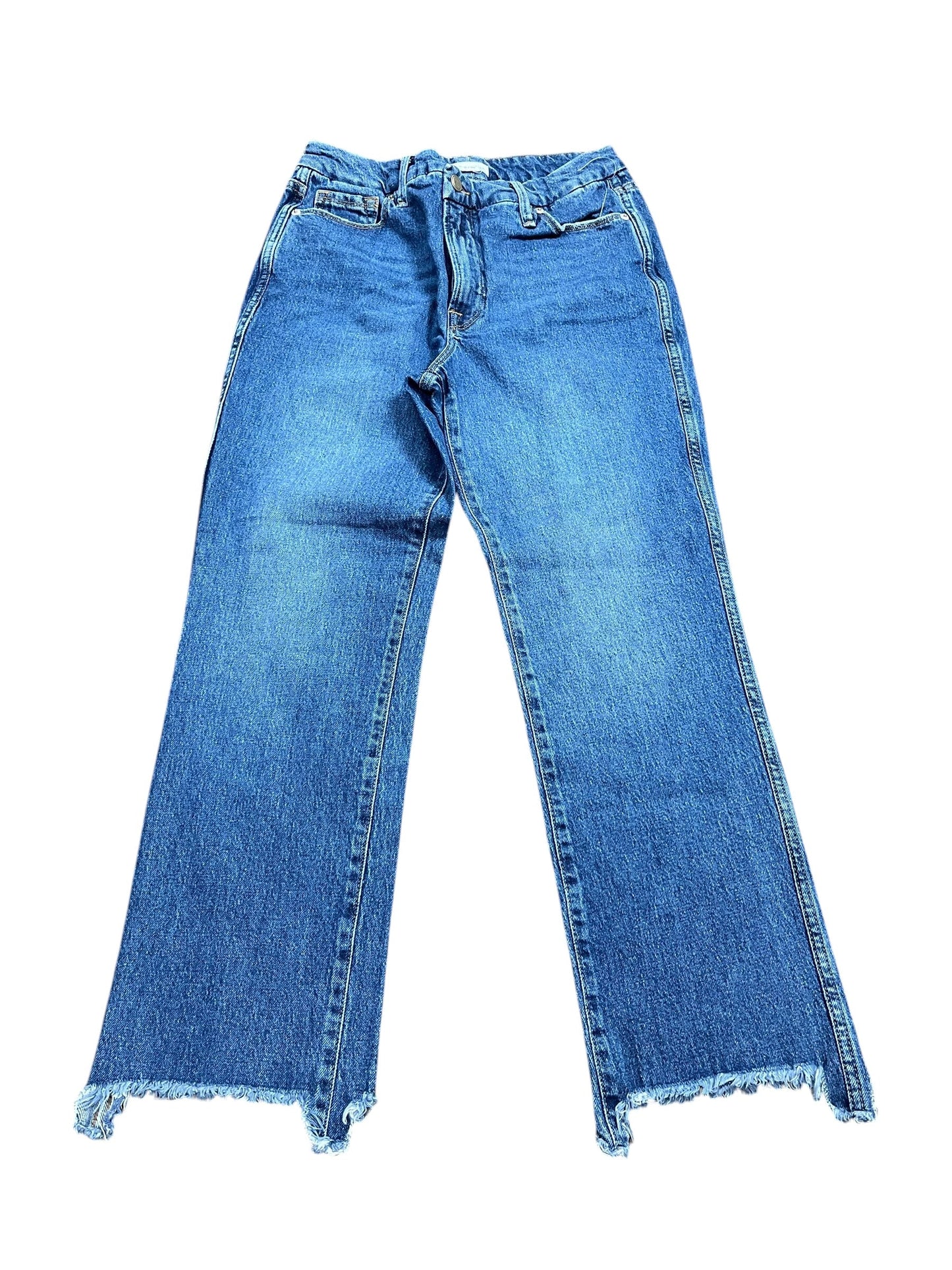 Jeans Straight By Good American In Blue Denim, Size:6