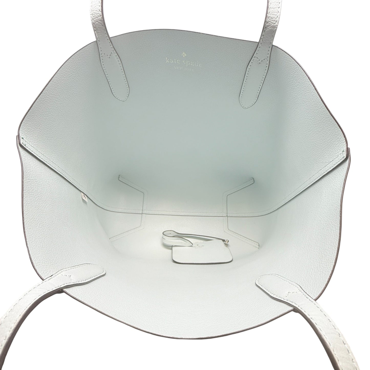 Ava Reversible Tote In Fig Leaf/Mint Refined Grain Leather Designer By Kate Spade, Size: Large