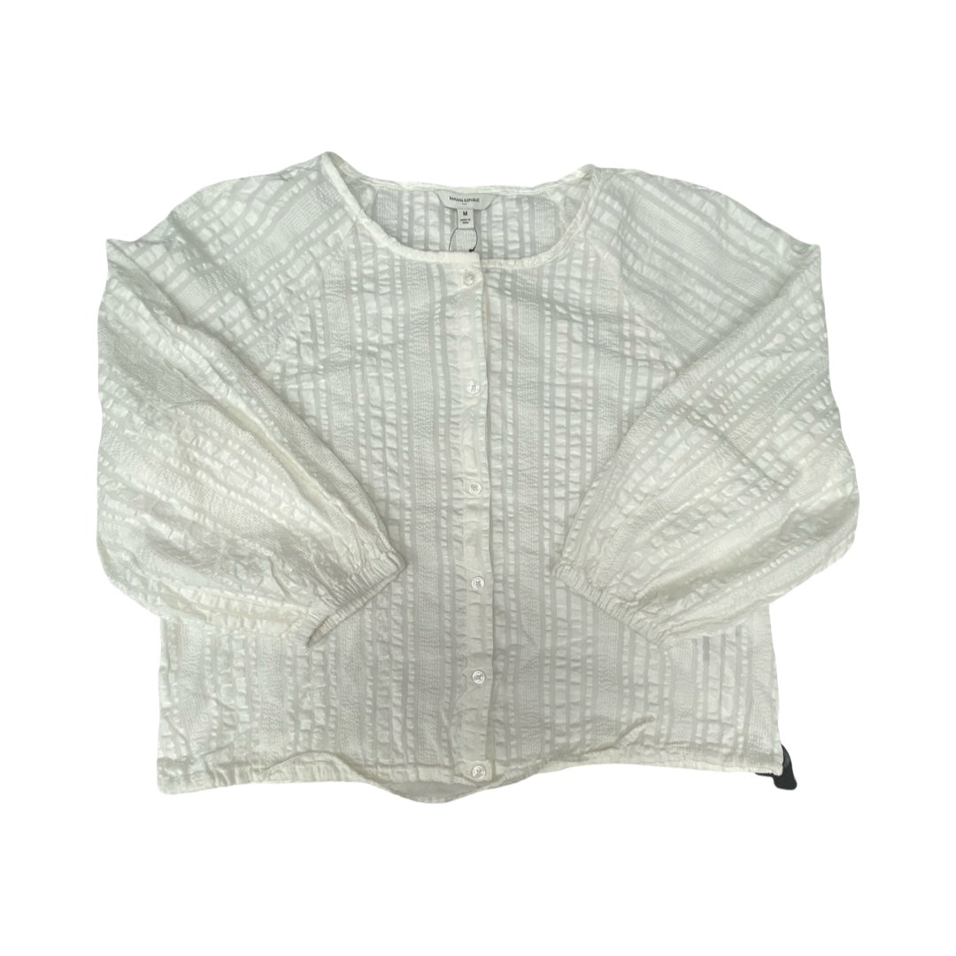 Top Ls By Banana Republic In White, Size:M