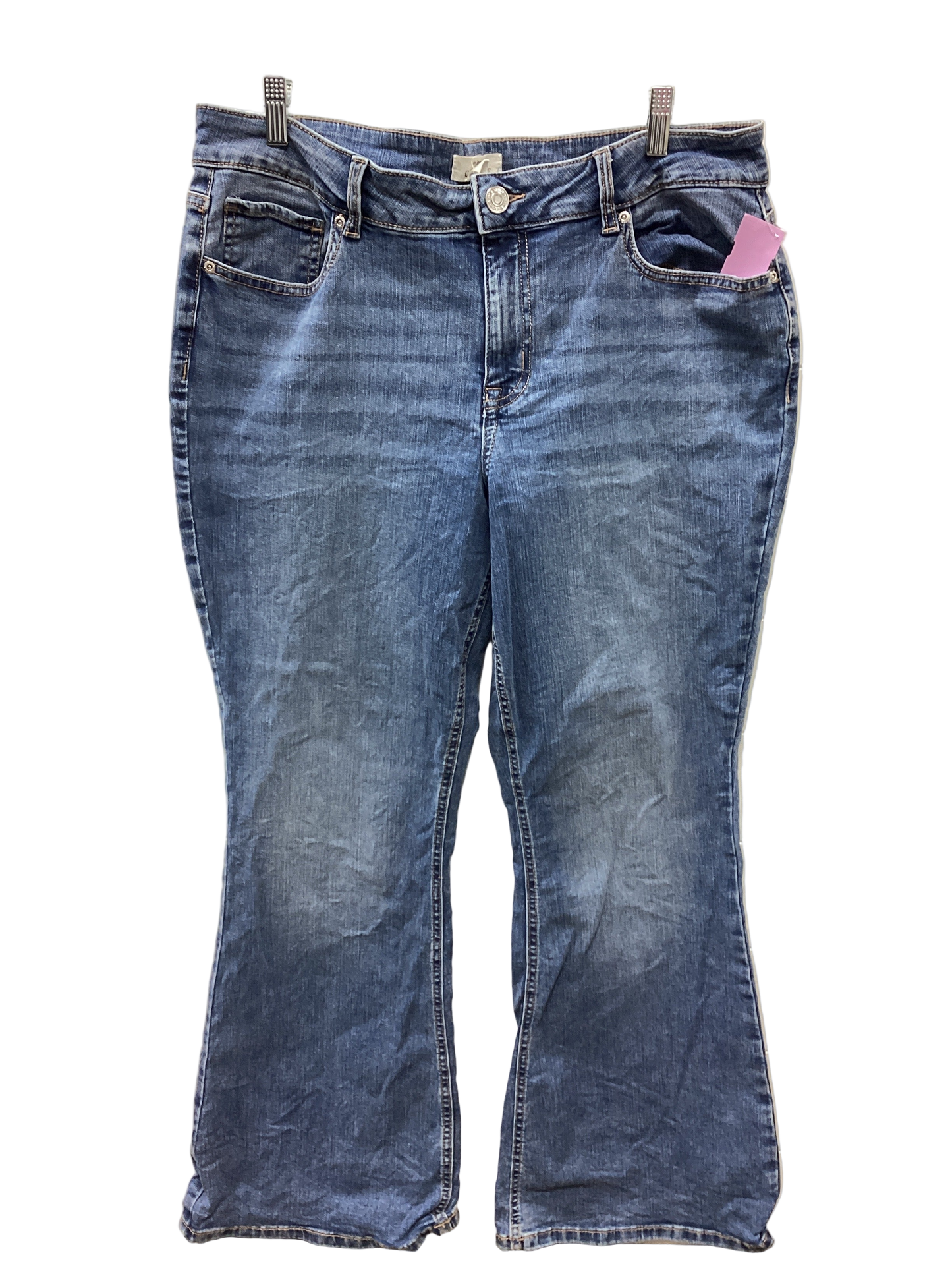 Jeans Flared By Maurices In Blue Denim, Size:16