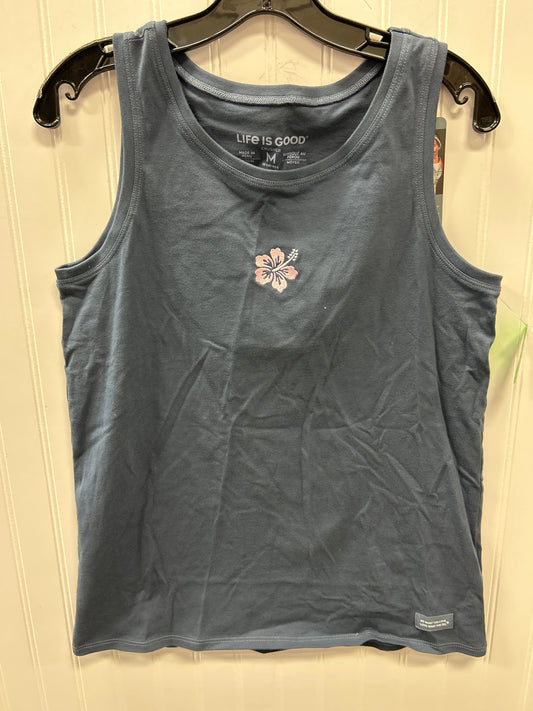 Top Sleeveless By Life Is Good In Blue, Size:M