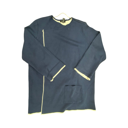 Sweater Cardigan By Alfani In Blue, Size:2X