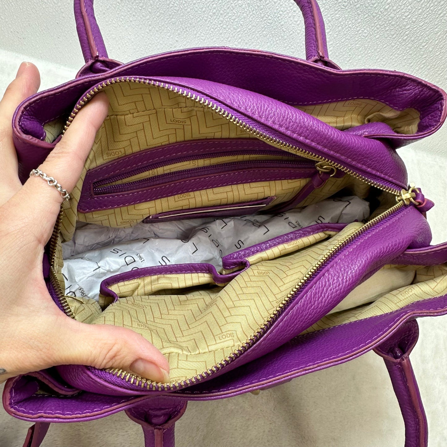 Handbag By Lodis, Size: Medium