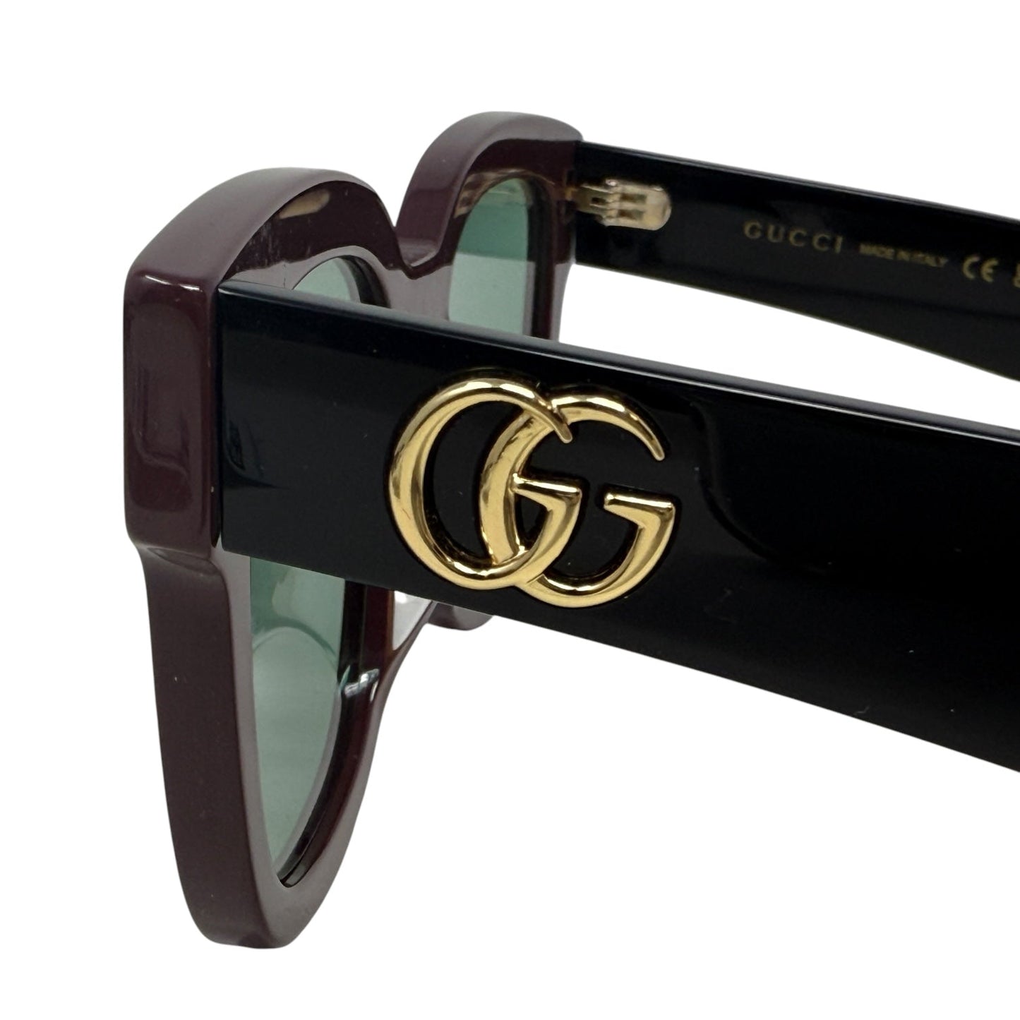 Square Acetate Frame GG0998S 52 MM Sunglasses Luxury Designer By Gucci In Brown/Black/Green