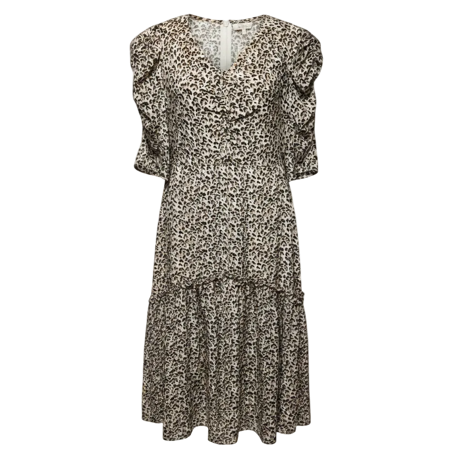 Silk Midi Dress By Rebecca Taylor In Leopard Print, Size: M ESTIMATED