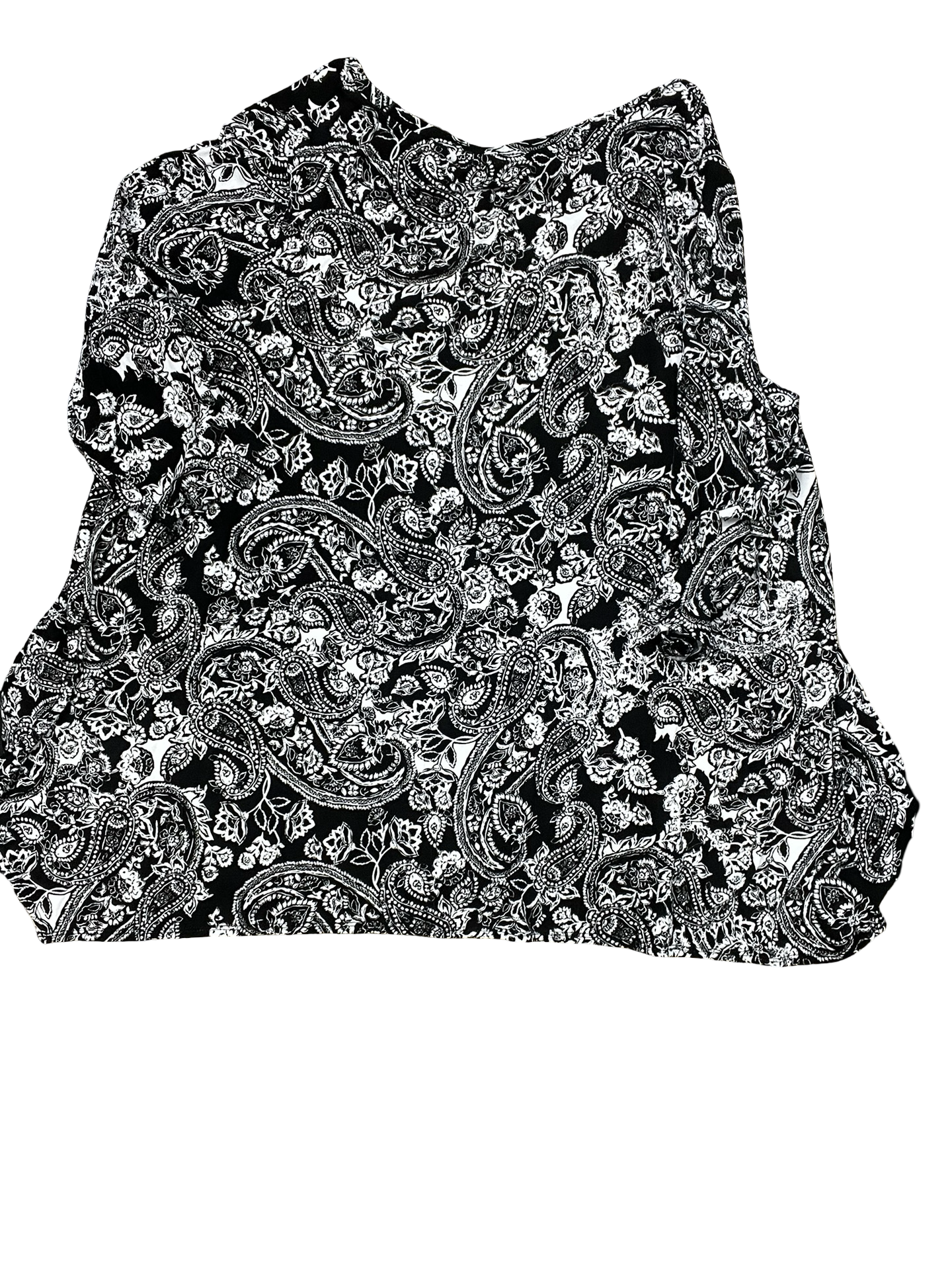 Top 3/4 Sleeve By Jones New York In Black & White, Size:2X
