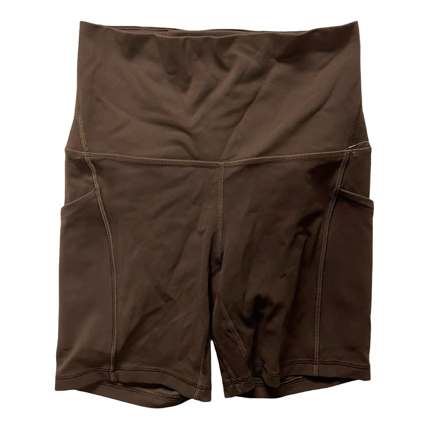 Athletic Shorts By Lululemon In Brown, Size:4