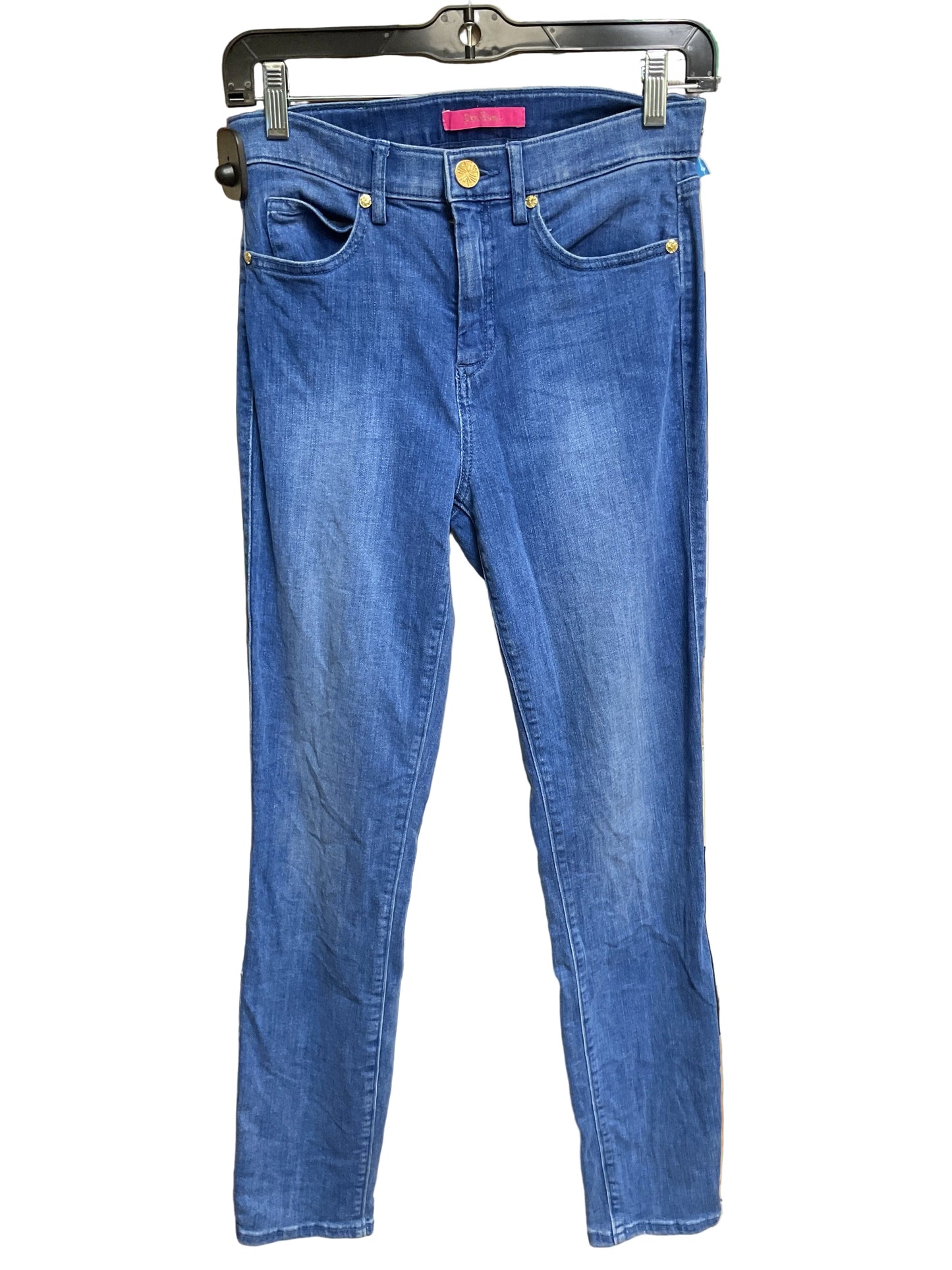 Jeans Designer By Lilly Pulitzer In Blue Denim, Size:4