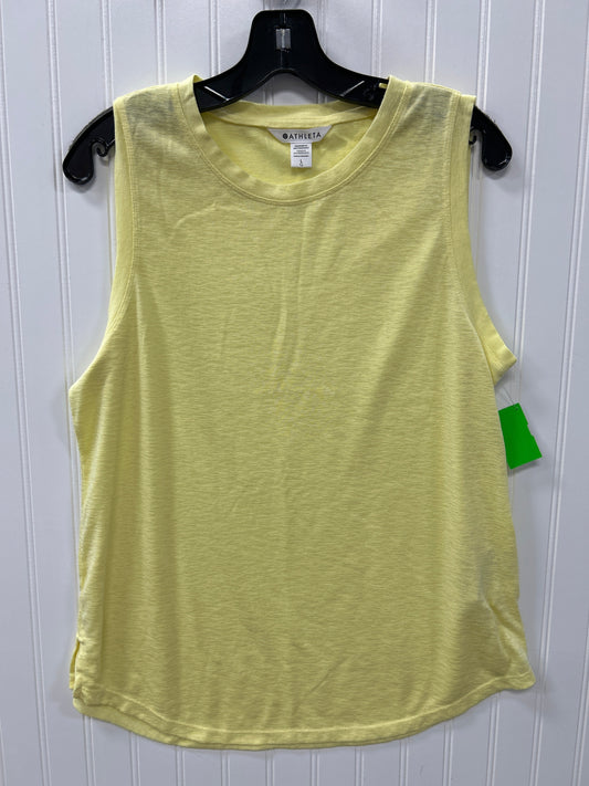 Athletic Tank Top By Athleta In Yellow, Size:L