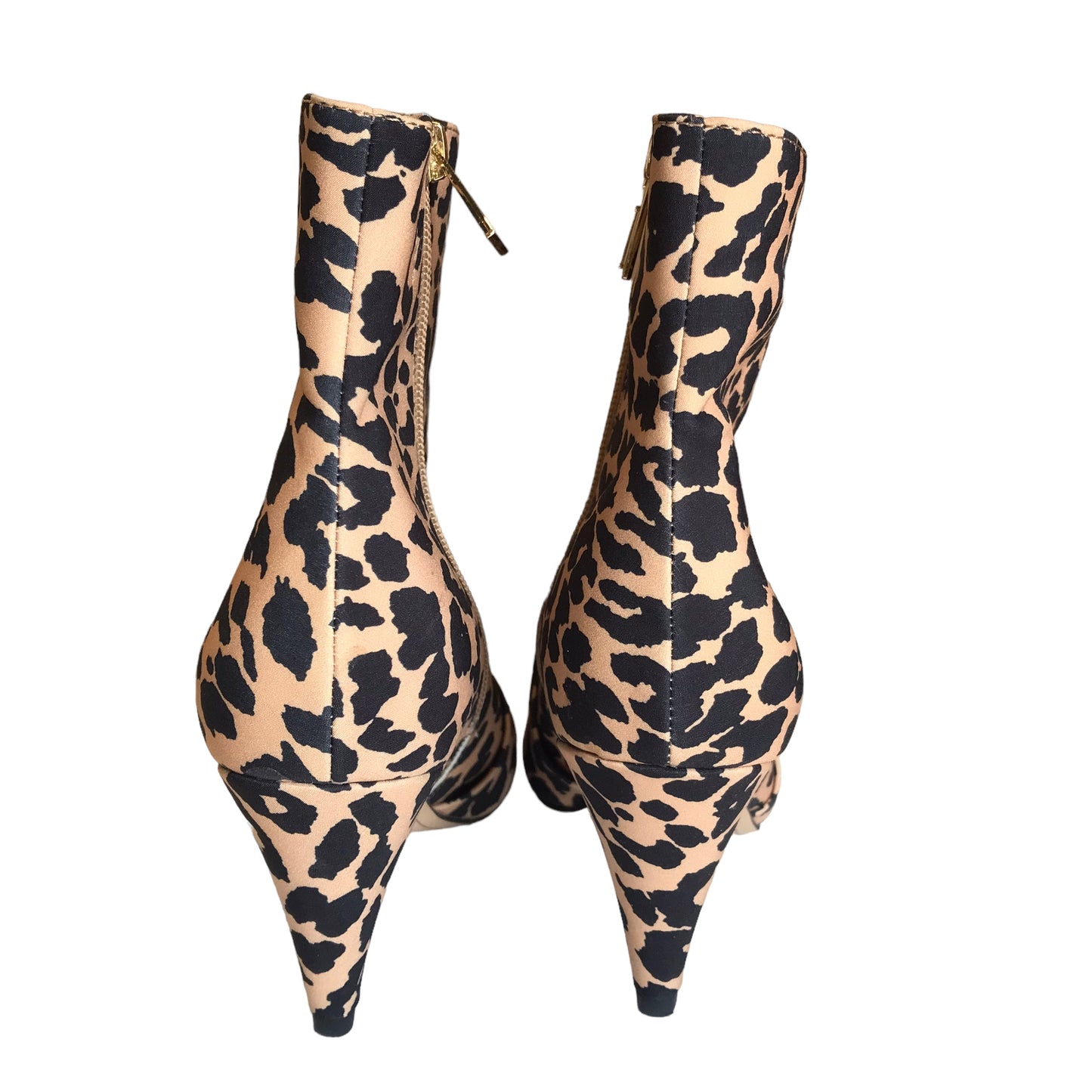 ANIMAL PRINT BOOTS ANKLE HEELS by ISAAC MIZRAHI Size:7.5