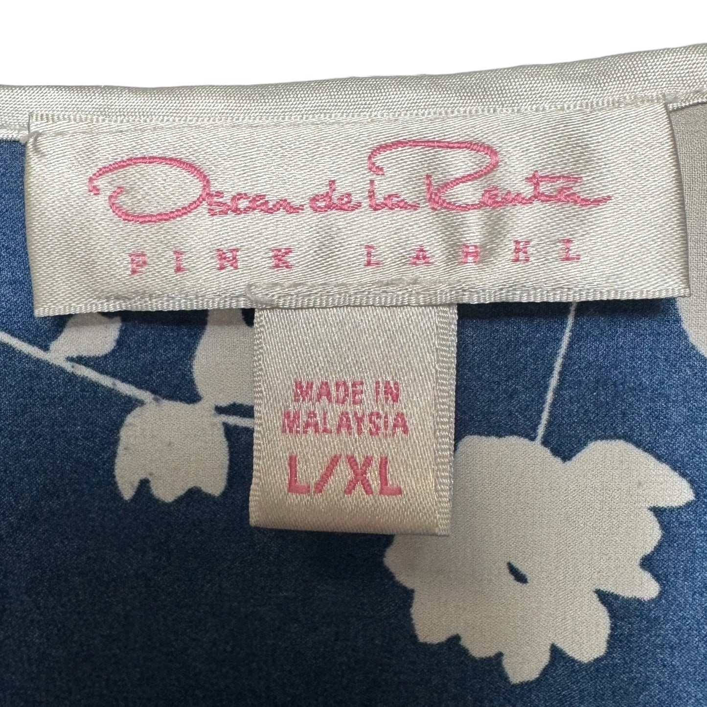 Dress Designer By Oscar De La Renta Pink Label In Floral Print, Size: L/XL