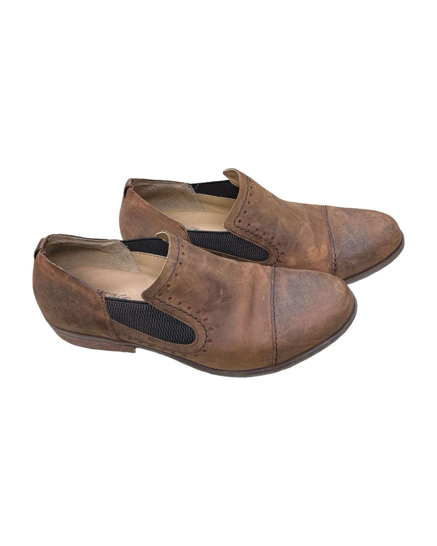 Boots Ankle Flats By Korks In Bronze, Size:8.5
