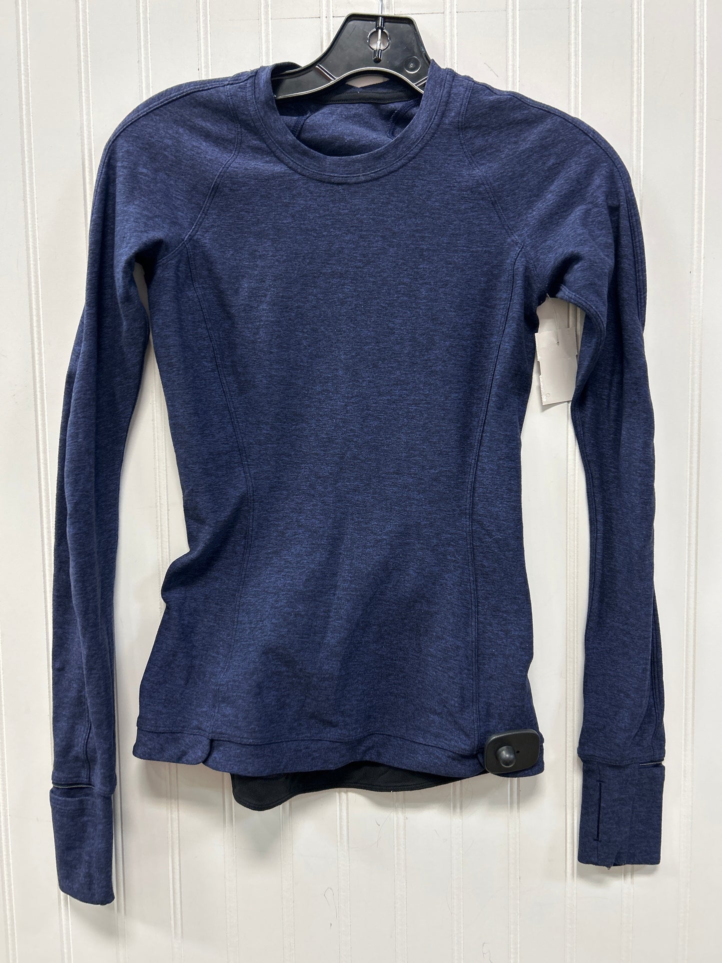 Athletic Top Ls Collar By Lululemon In Blue, Size:2