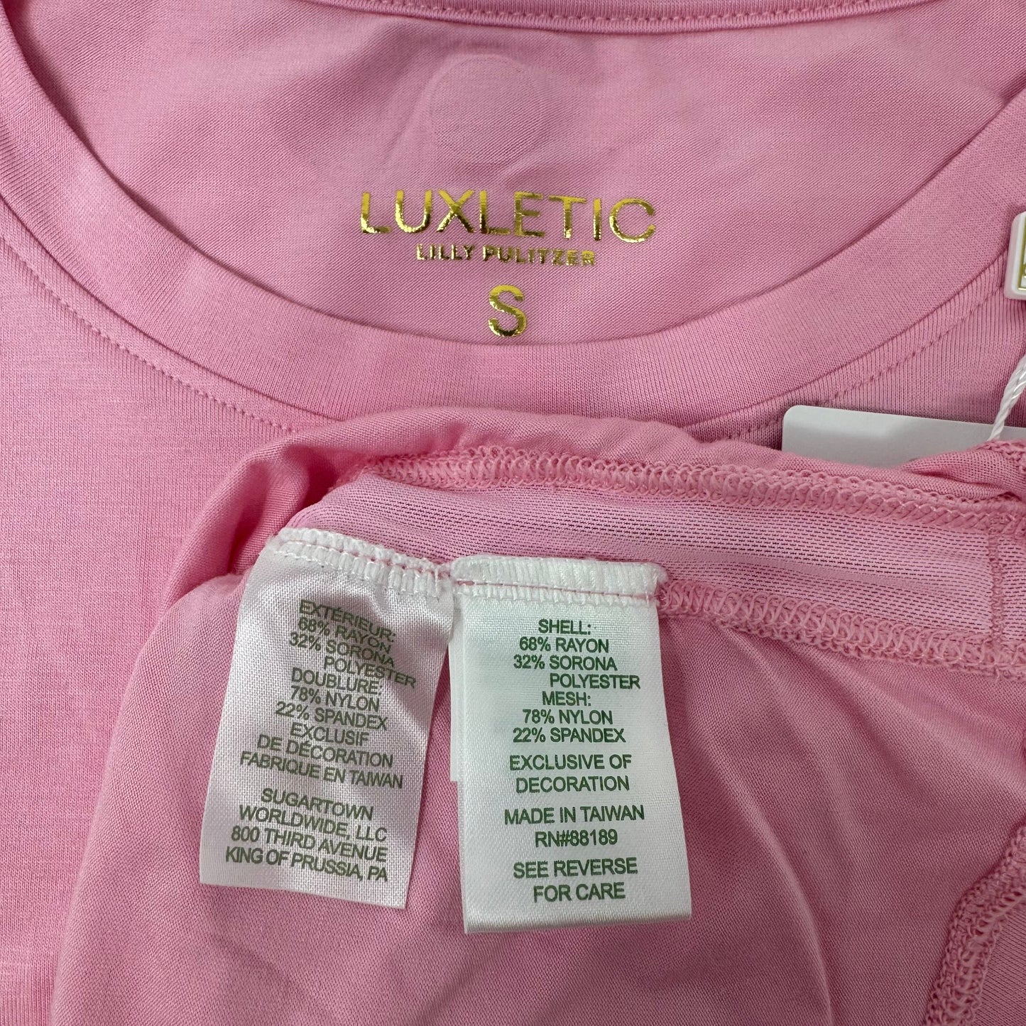 Heston Tank UPF 50+ Athletic Designer By Lilly Pulitzer In Conch Shell Pink, Size: S
