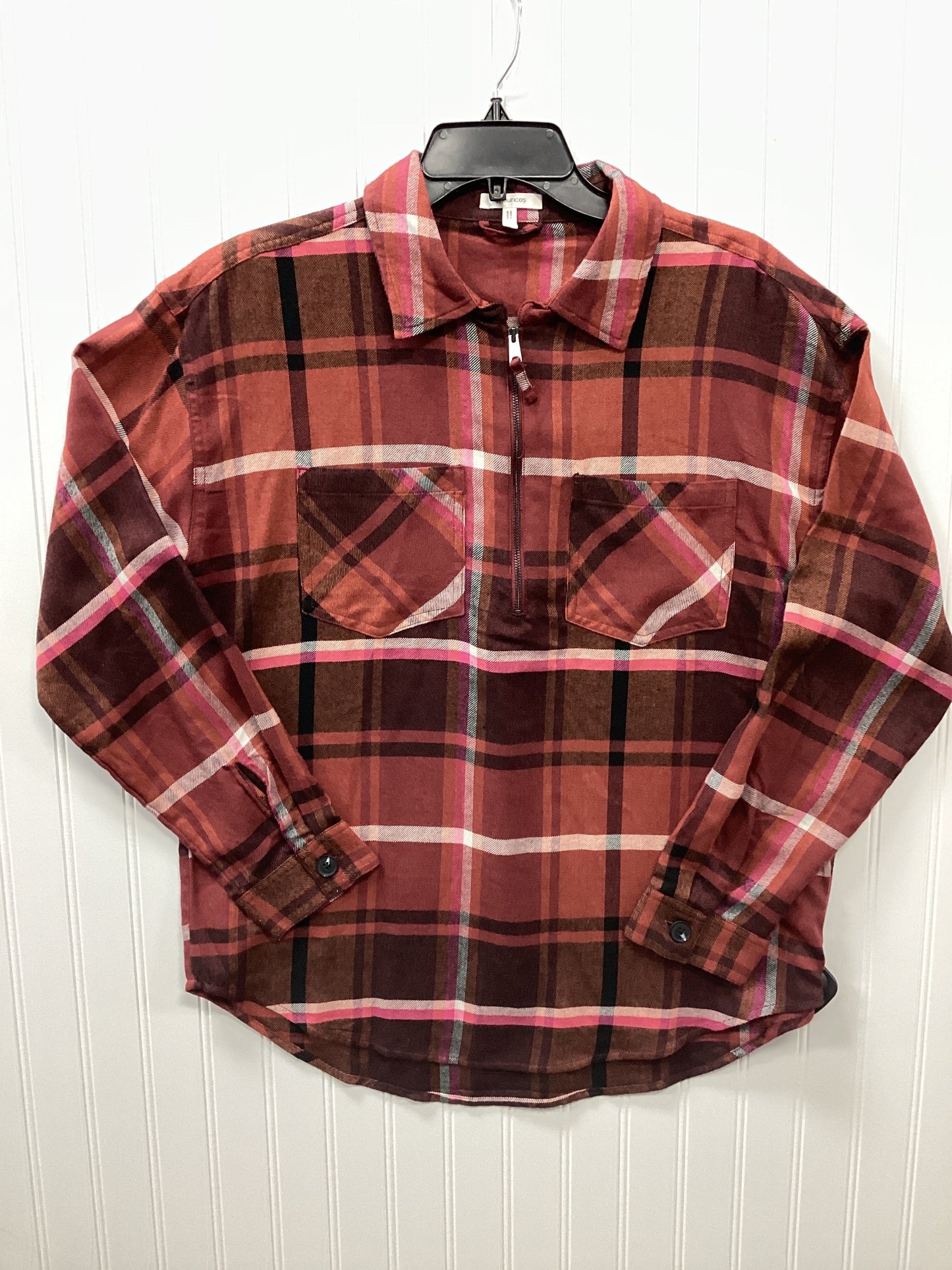 Top Ls By Maurices In Plaid Pattern, Size:S