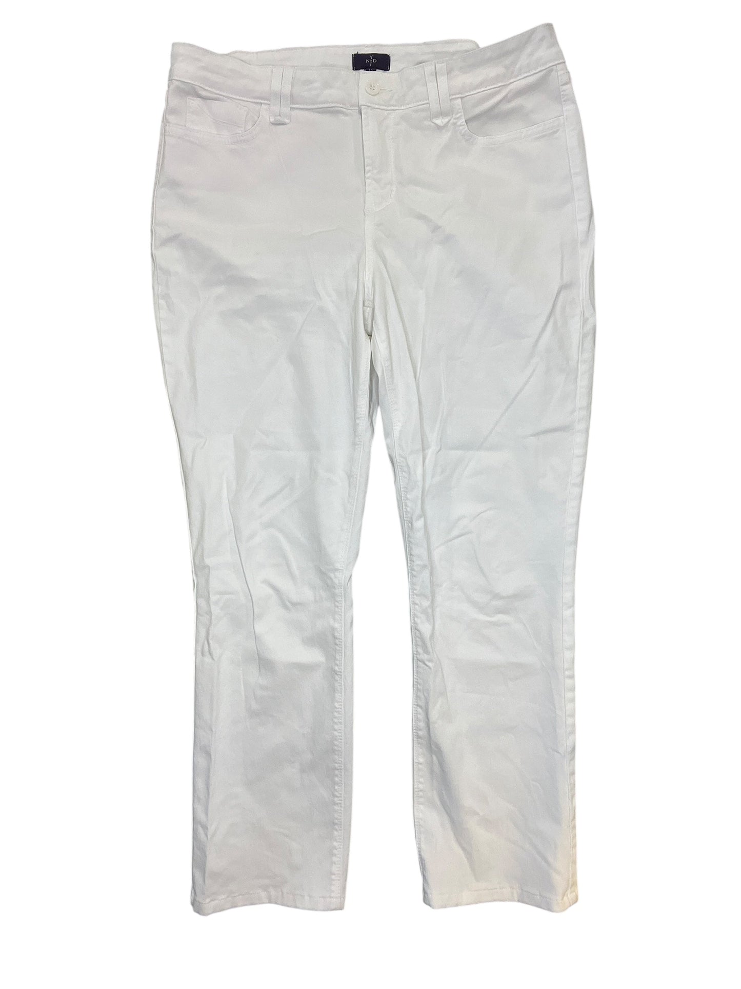 Jeans Straight By Not Your Daughters Jeans In White Denim, Size:12