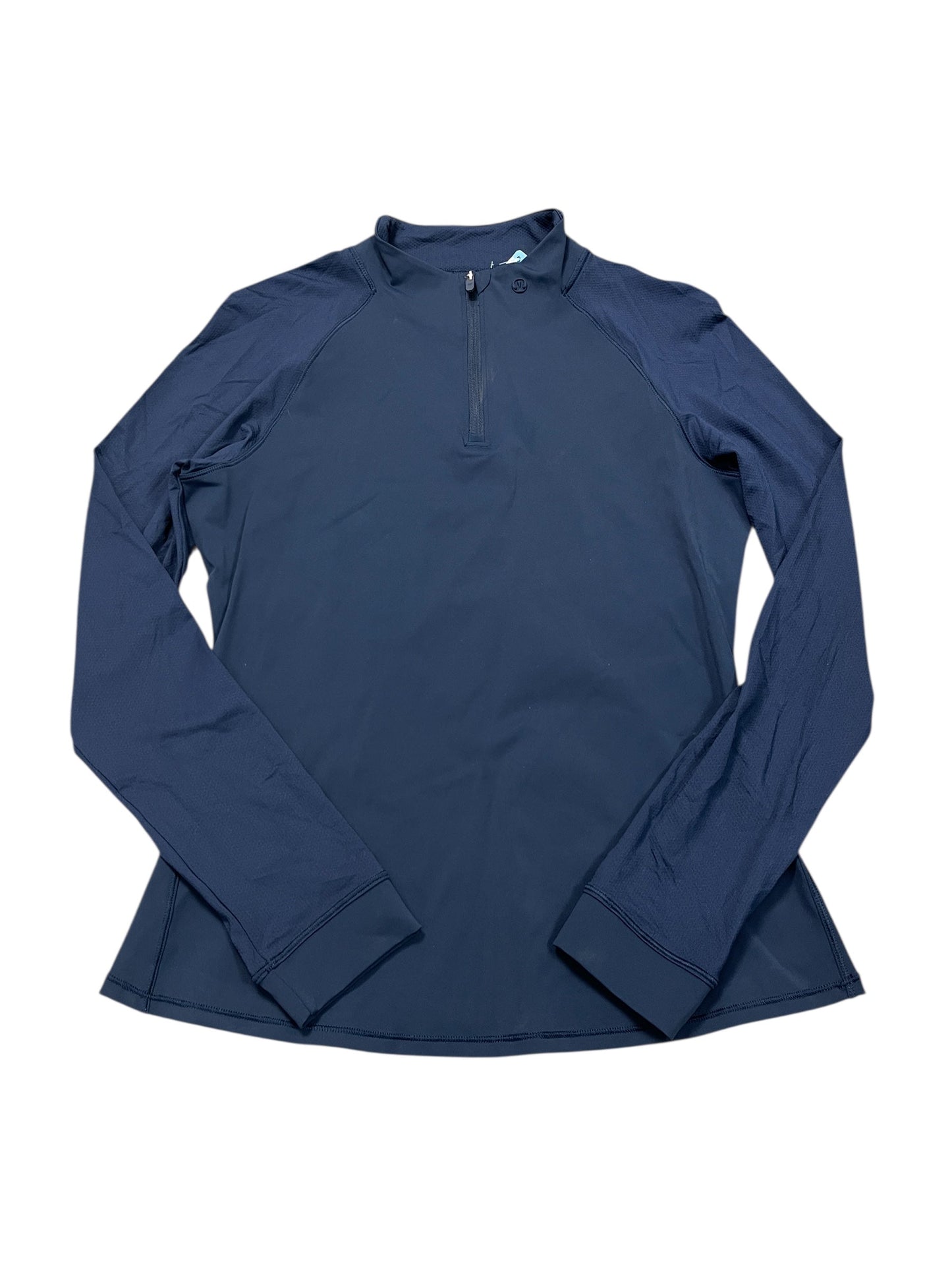 Athletic Top Ls Collar By Lululemon In Navy, Size:M