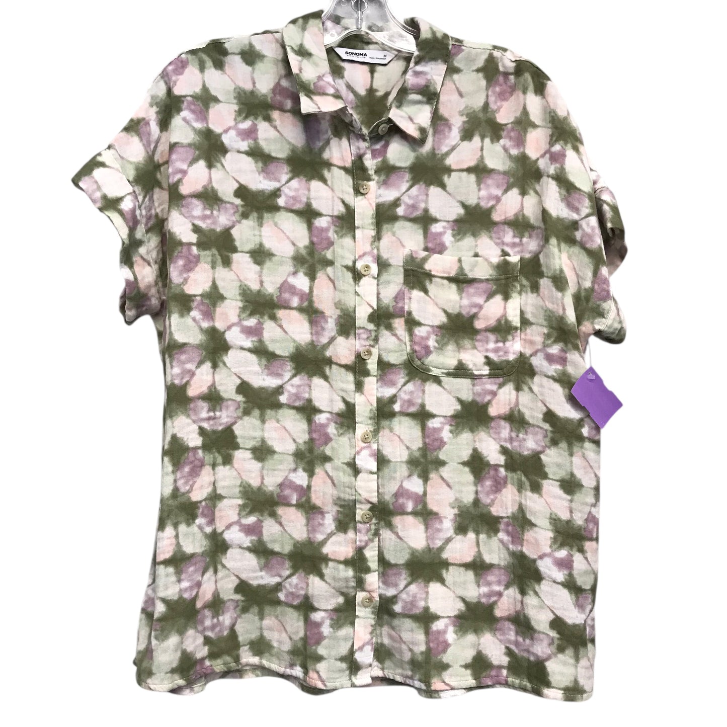Top Ss By Sonoma In Tie Dye Print, Size:M
