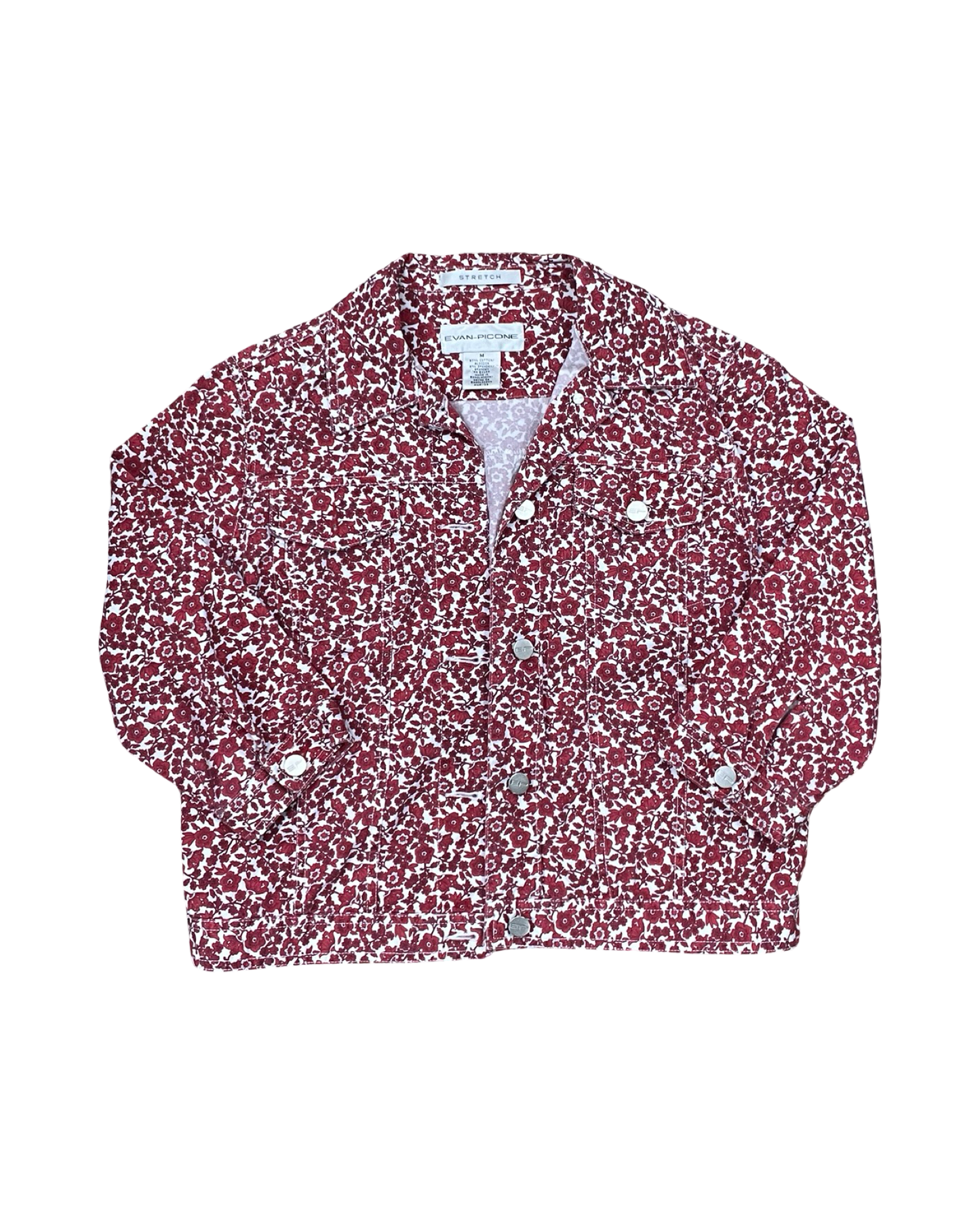 Jacket Other By Evan-Picone In Red & White, Size:M