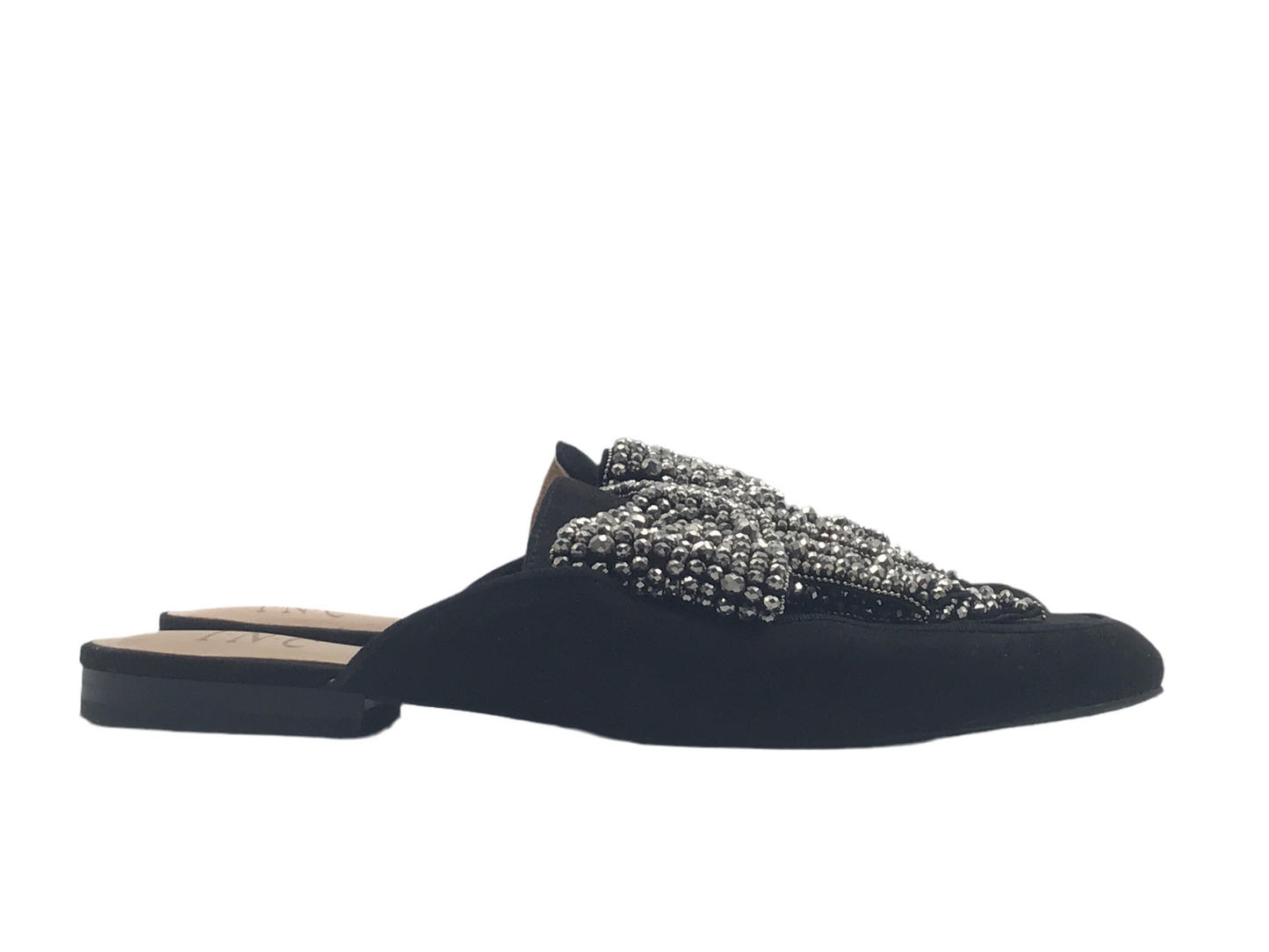 Black & Silver Shoes Flats Inc, Size 7.5