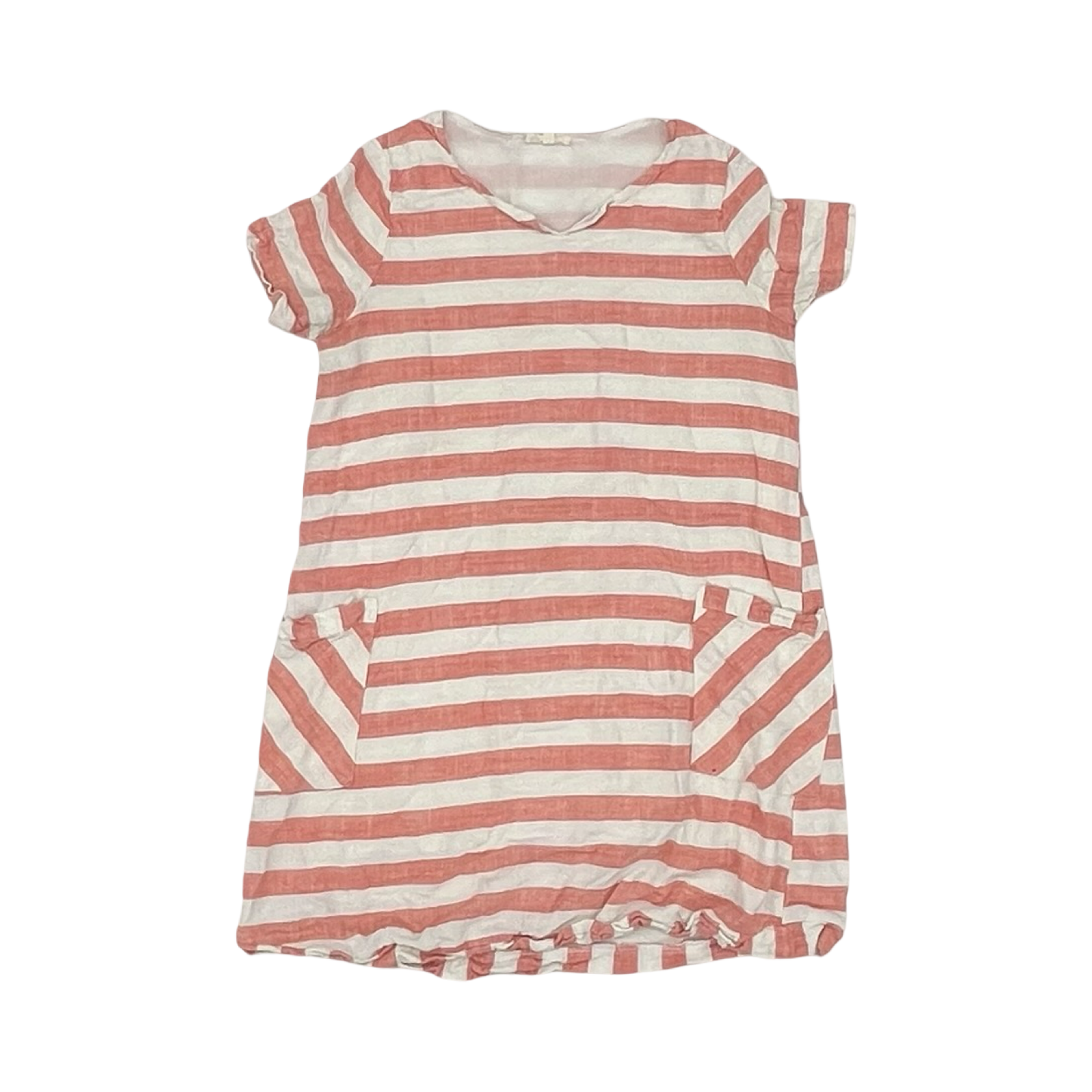 Dress Casual Short By Cotton Bleu In Orange & White, Size:S