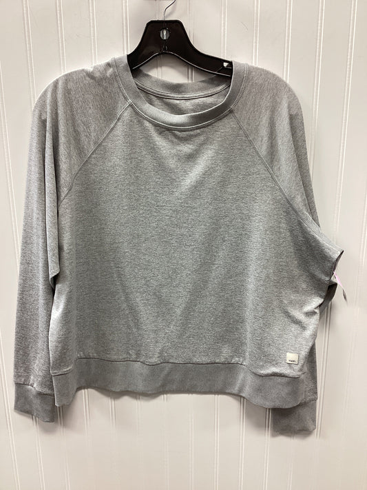 Athletic Top Ls Crewneck By Vuori In Grey, Size:M
