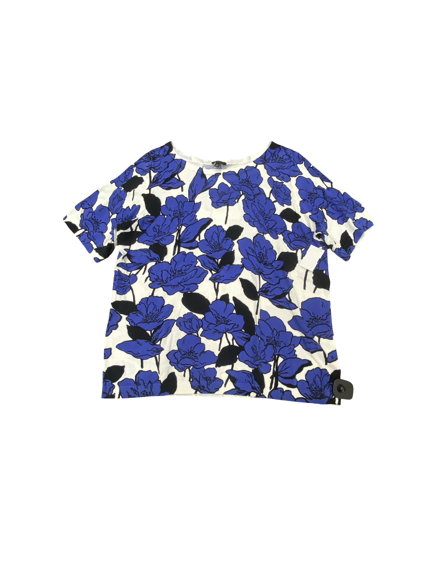 Sweater Ss By Talbots In Floral Print, Size:1X