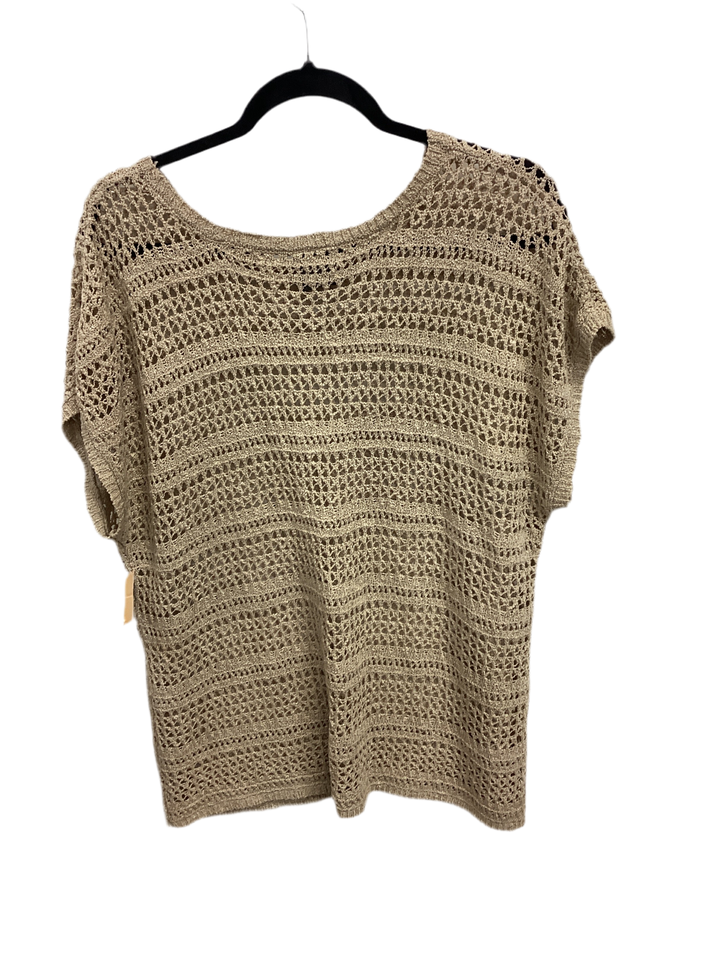 Blouse Ss By Faded Glory In Tan, Size:2X