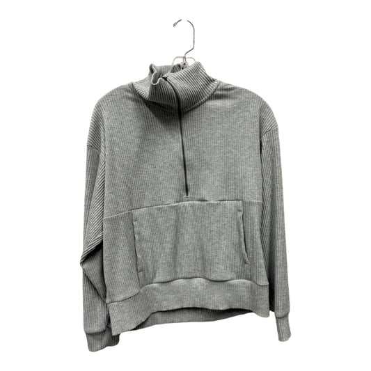 Athletic Top Ls Collar By Avia In Grey, Size:M