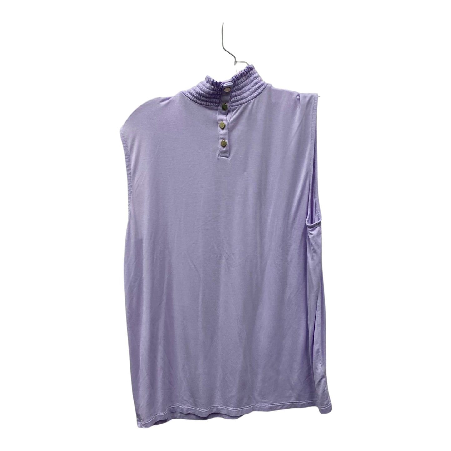 Top Sleeveless By Ann Taylor In Purple, Size:L