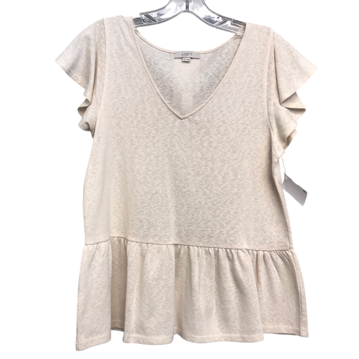 Top Ss By Loft In Cream, Size:Xs