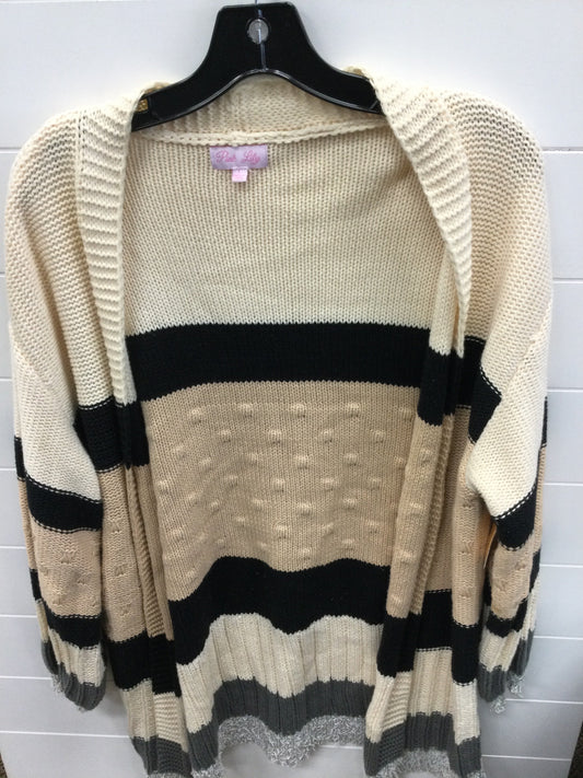 Sweater Cardigan By Pink Lily In Cream, Size:L