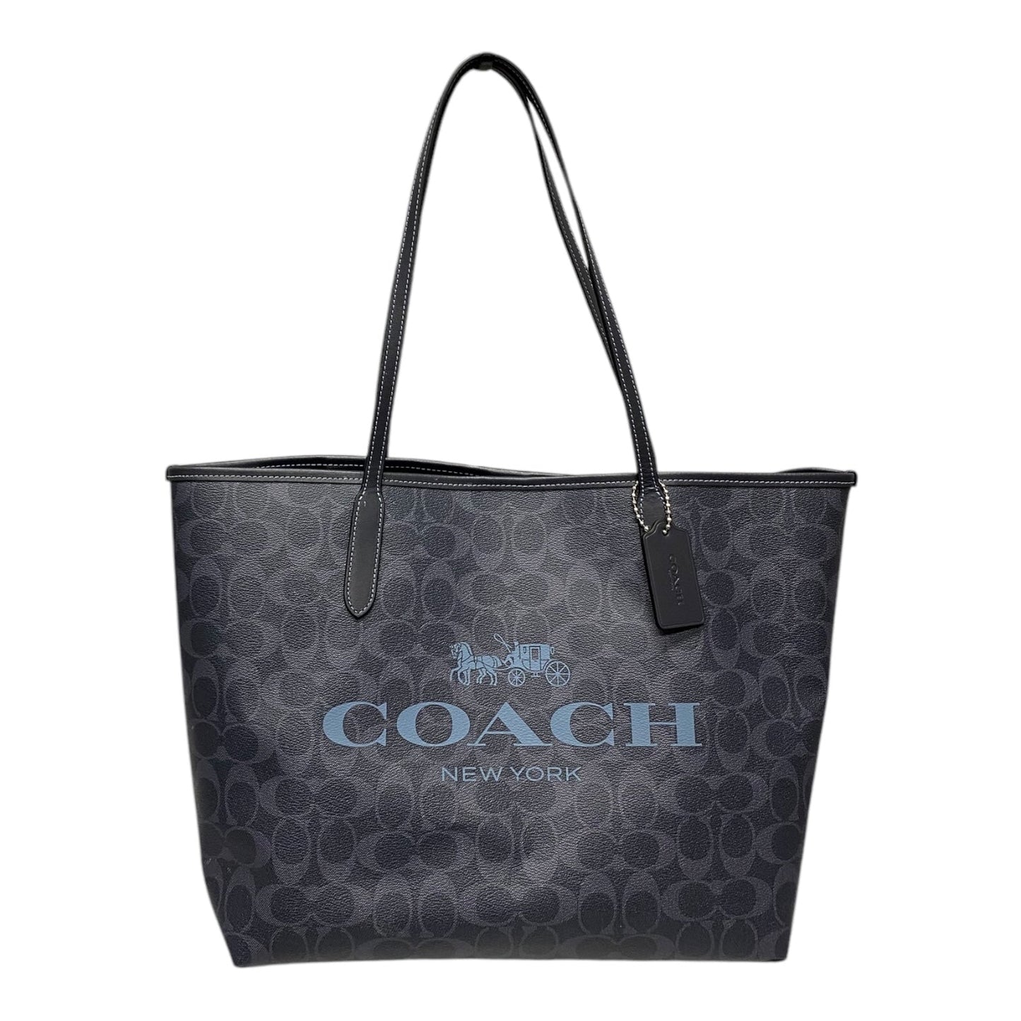 Tote Designer By Coach In Blue, Size:Large