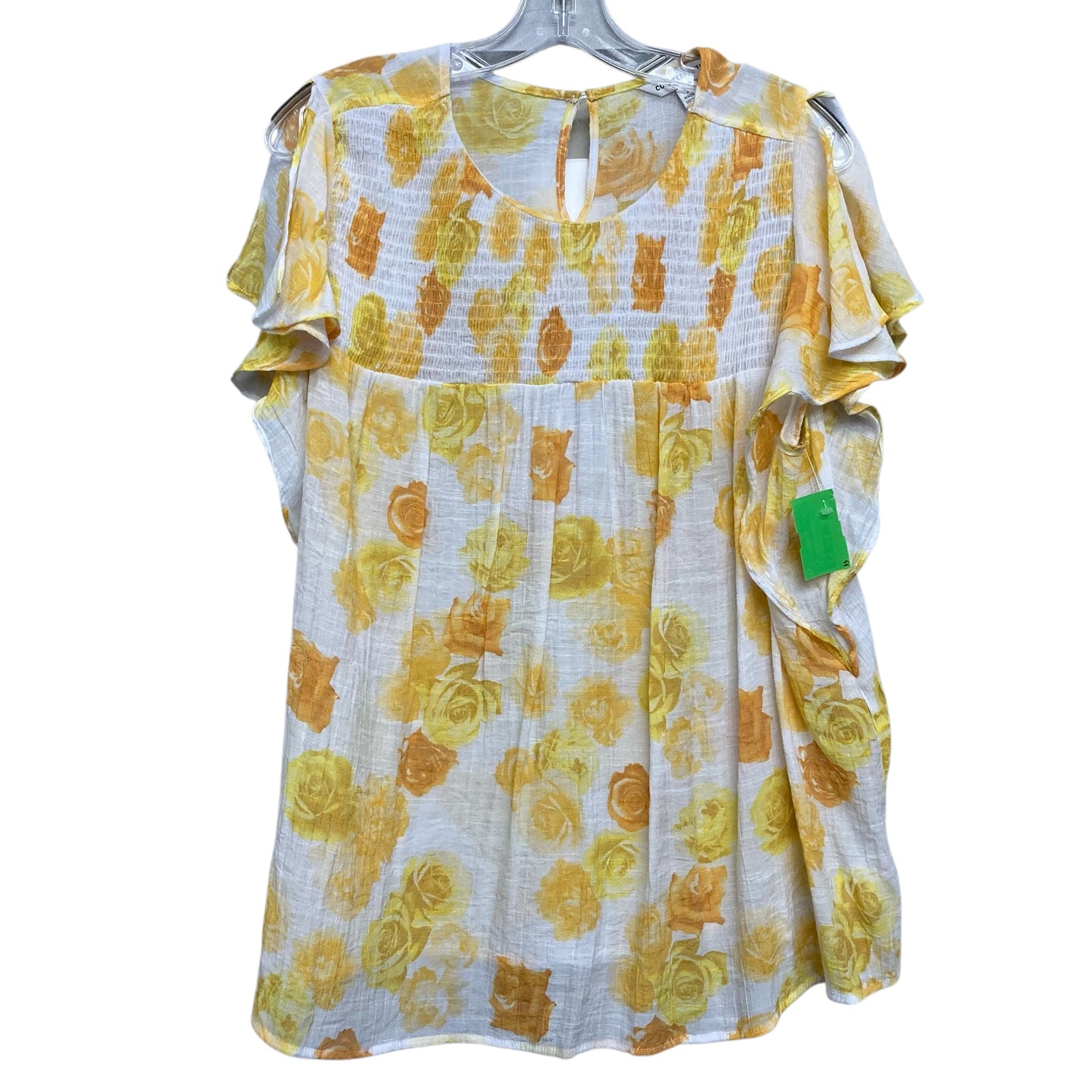 Top Ss By Counterparts In White & Yellow, Size:Xl