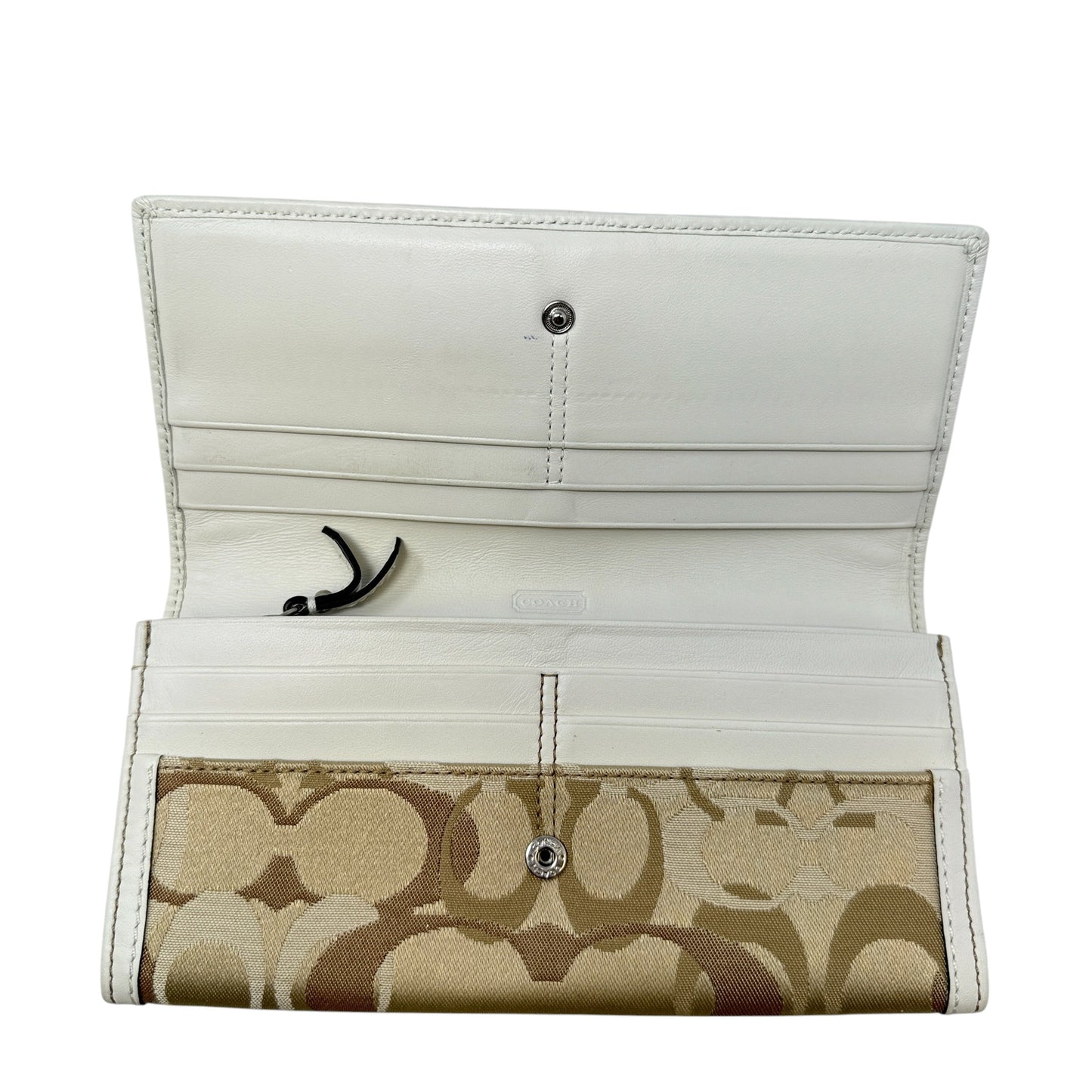 Signature Slim Envelope Wallet Designer By Coach, Size: Large
