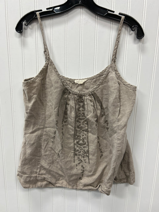 Top Sleeveless By Eileen Fisher In Taupe, Size:M