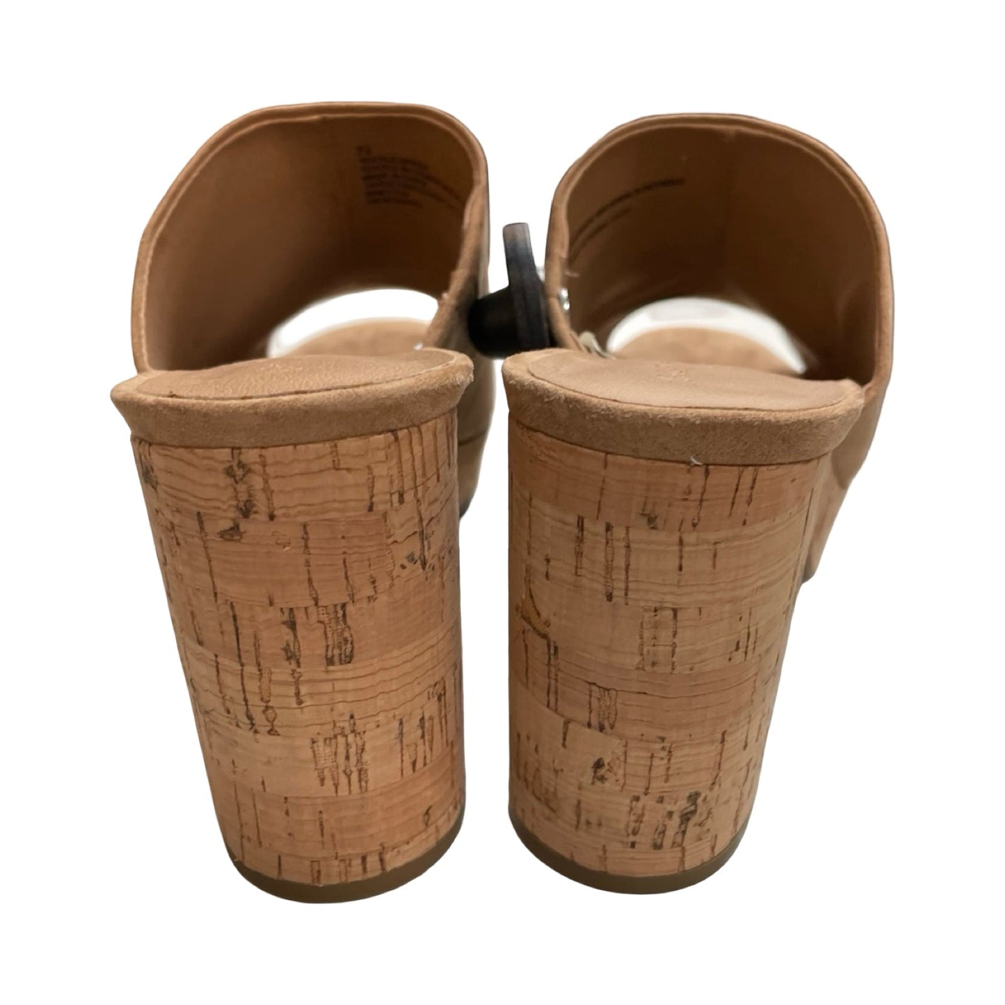 Sandals Heels Block By Universal Thread In Brown, Size:7.5