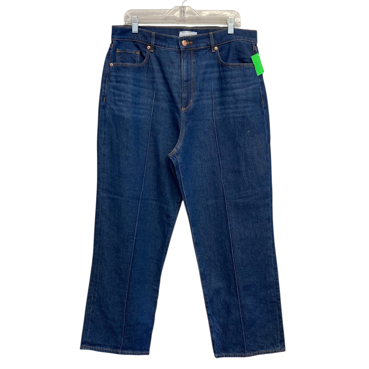 Jeans Wide Leg By Loft In Blue Denim, Size:14