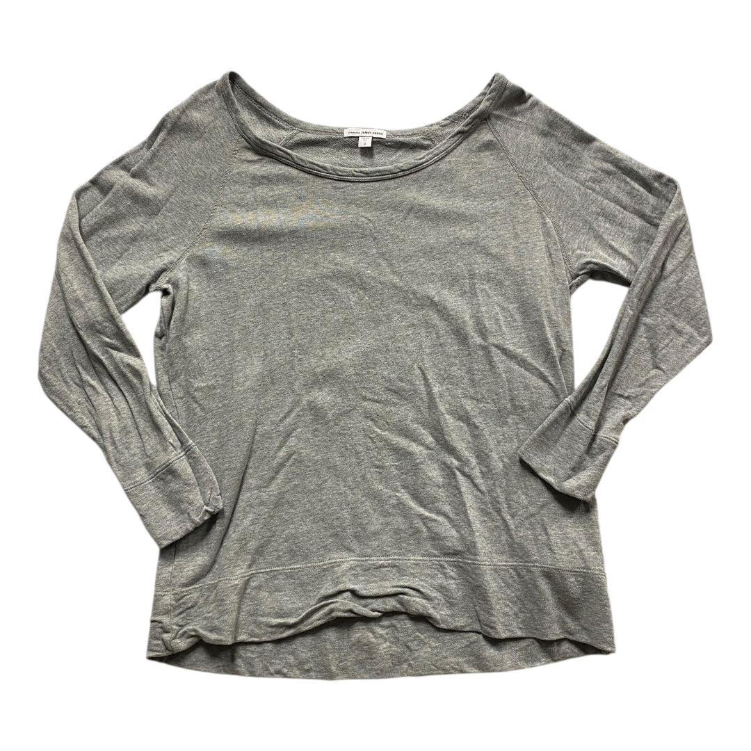 Top Ls By James Perse In Grey, Size:Xl