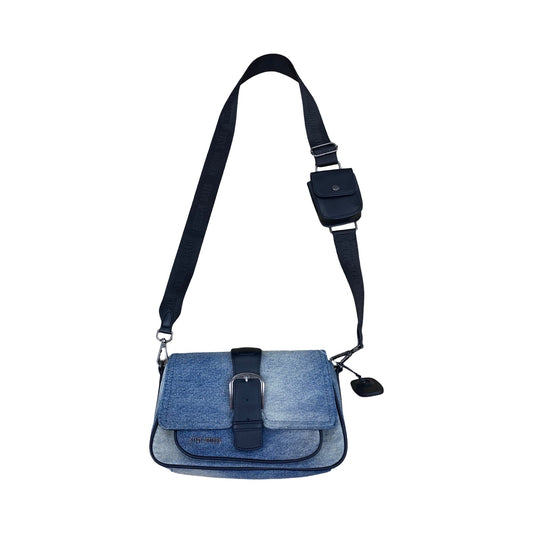 Handbag By Steve Madden In Blue Denim, Size:Medium