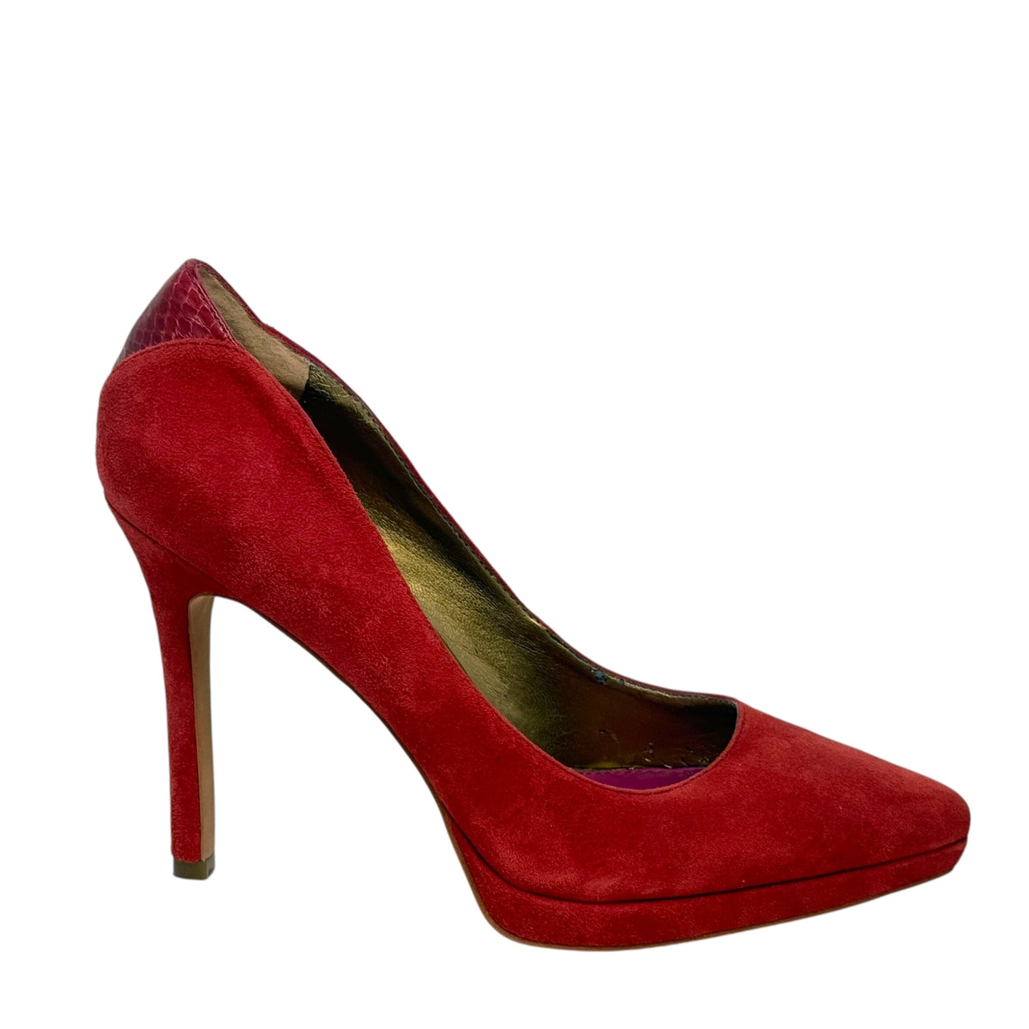 Celia Suede Platform Pumps By Sam Edelman In Red, Size 8