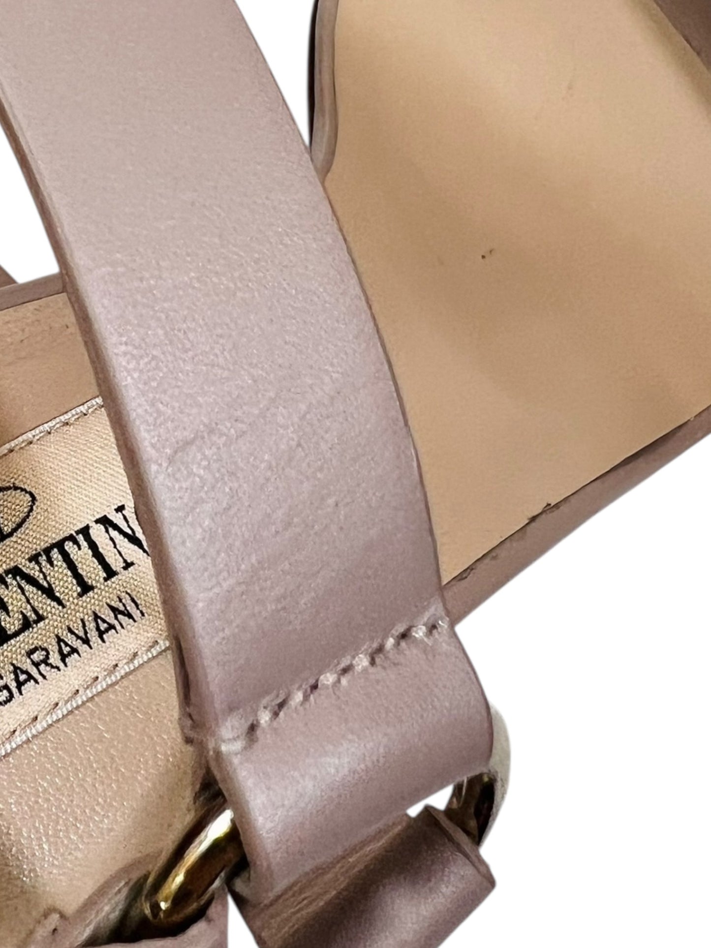 Sandals Luxury Designer By Valentino-garavani In Taupe, Size: 6.5