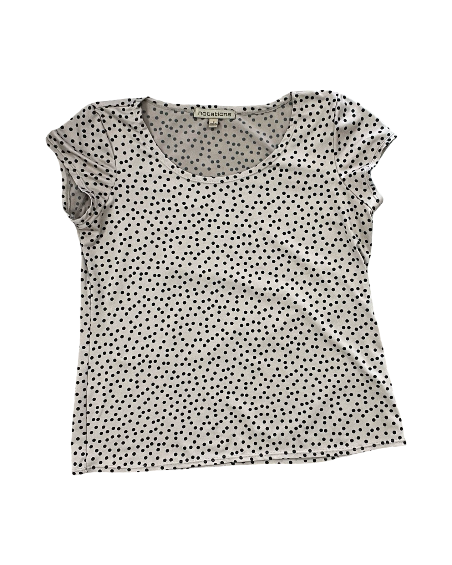 Top Ss By Notations In Black & Brown, Size:S